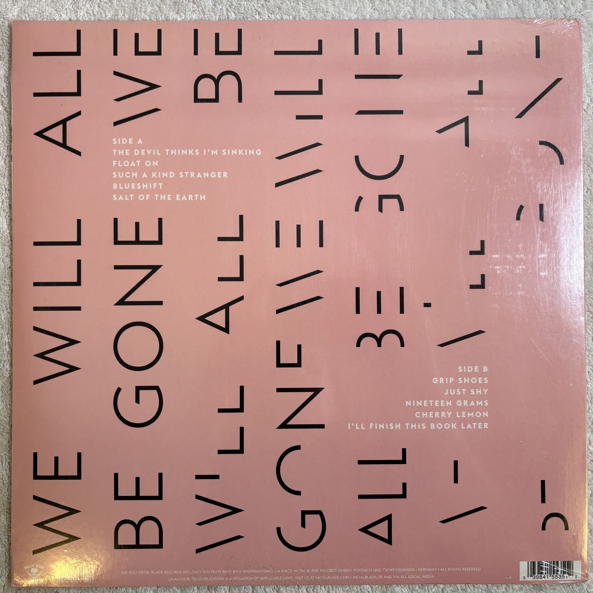 Omslagsbild för skivan GOOD TIGER We Will All Be Gone LP- 2017 Metal Blade Records 3984-15535-1