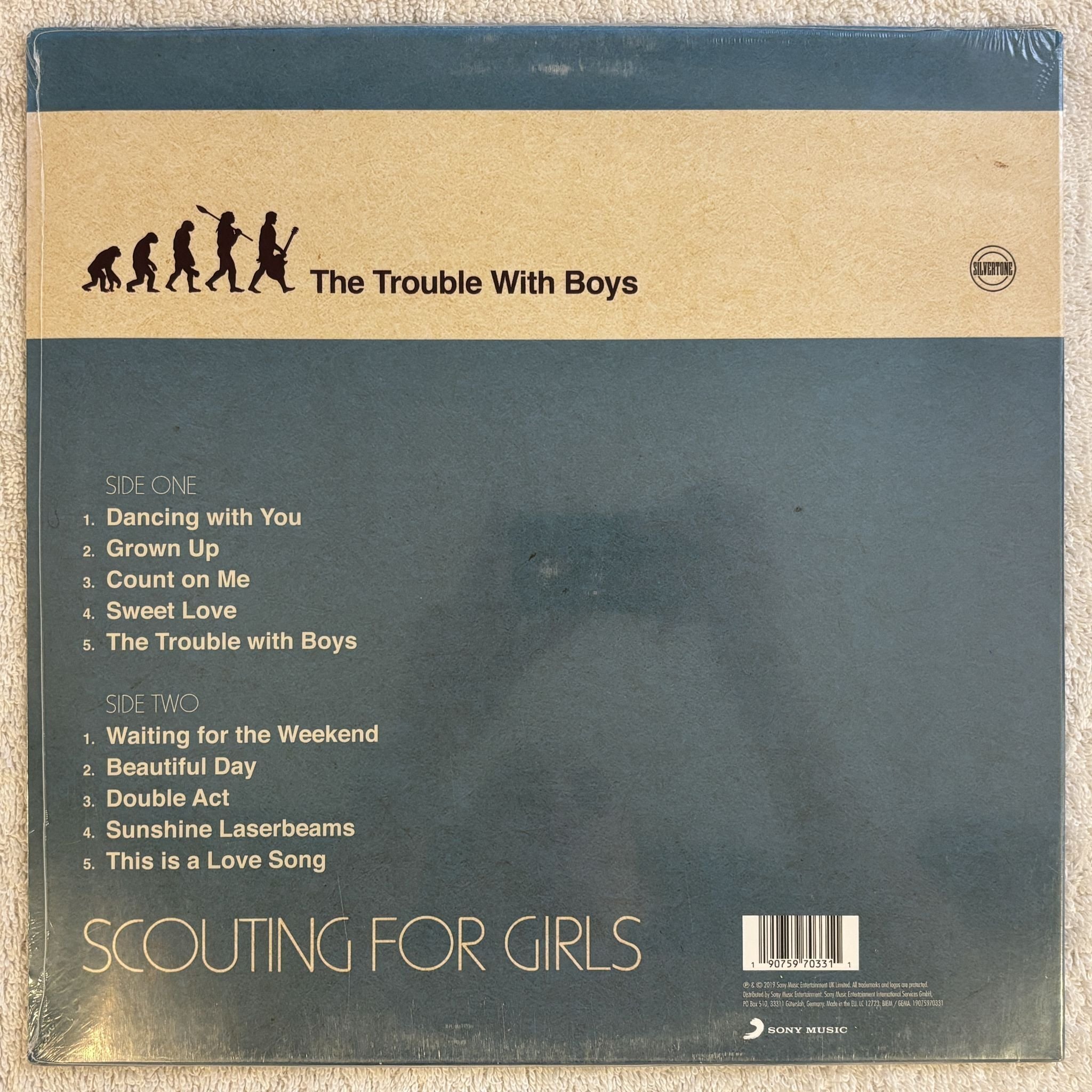 Omslagsbild för skivan SCOUTING FOR GIRLS The Trouble With Boys LP- 2019 Silvertone Records – 19075970