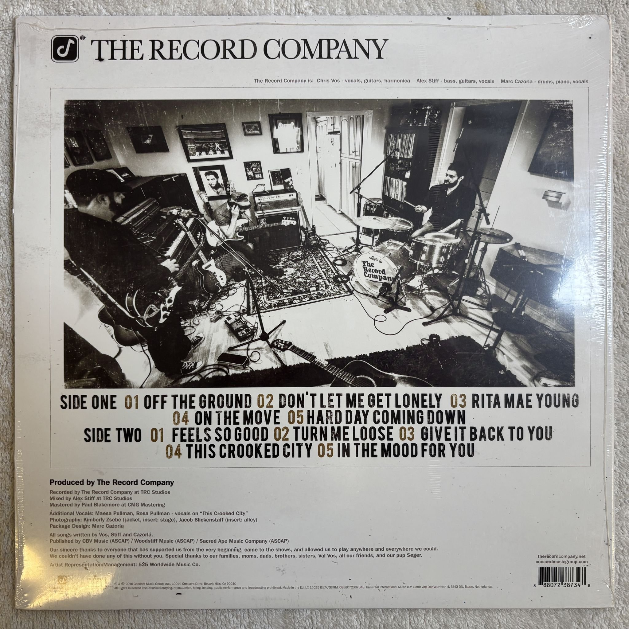 Omslagsbild för skivan THE RECORD COMPANY Give It Back To You LP -2016 Concord Records CRE-38734-01