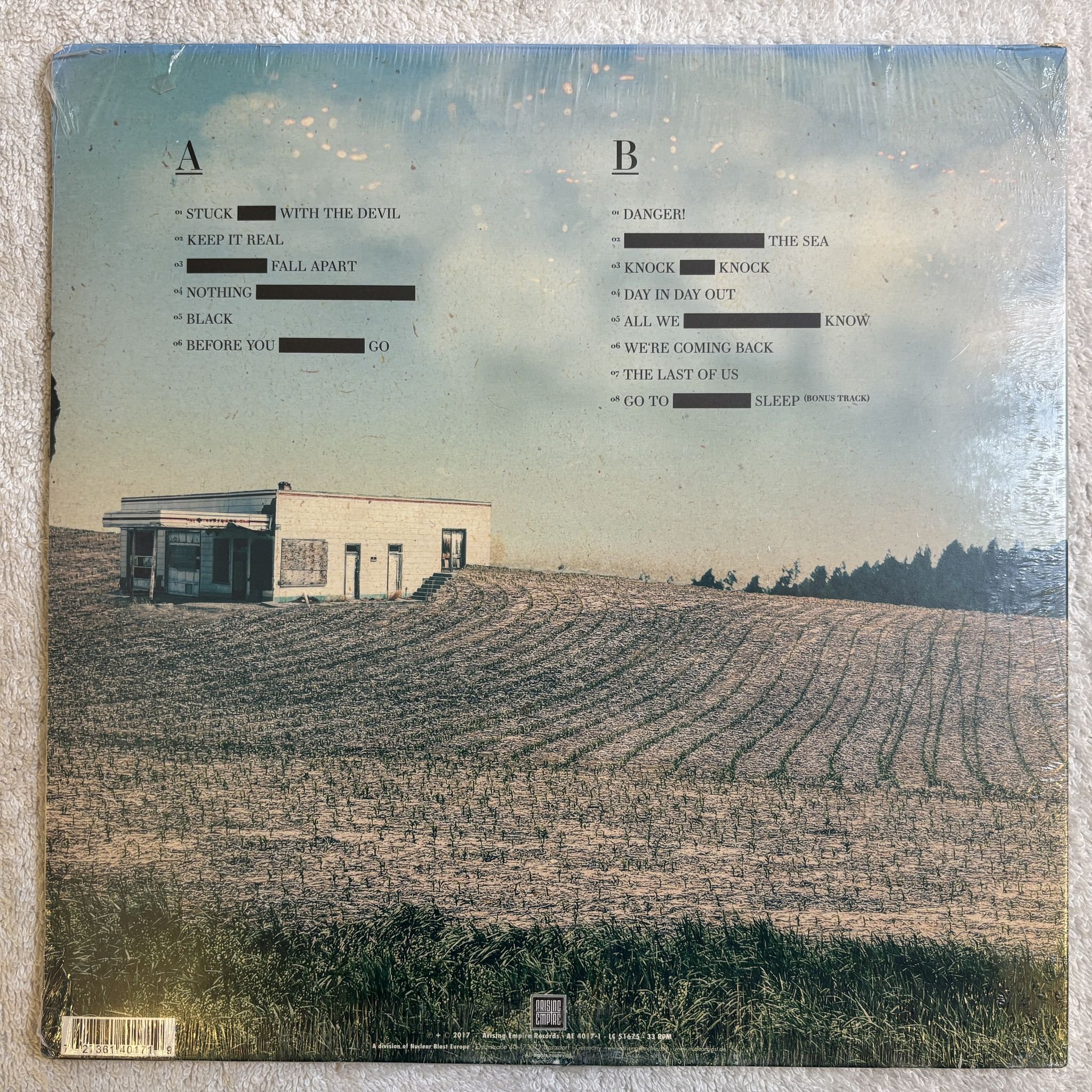 Omslagsbild för skivan ITCHY All We Know LP- 2017 Arising Empire AE 4017-1