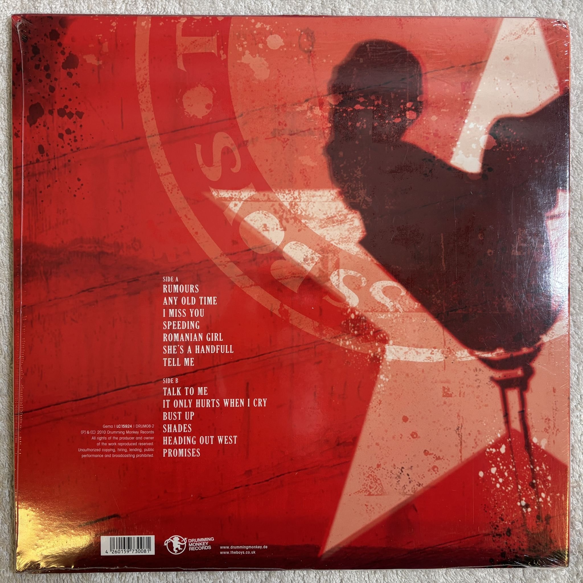 Omslagsbild för skivan THE MATTLESS BOYS The Mattless Boys LP- 2010 Drumming Monkey Records DRUM08-02