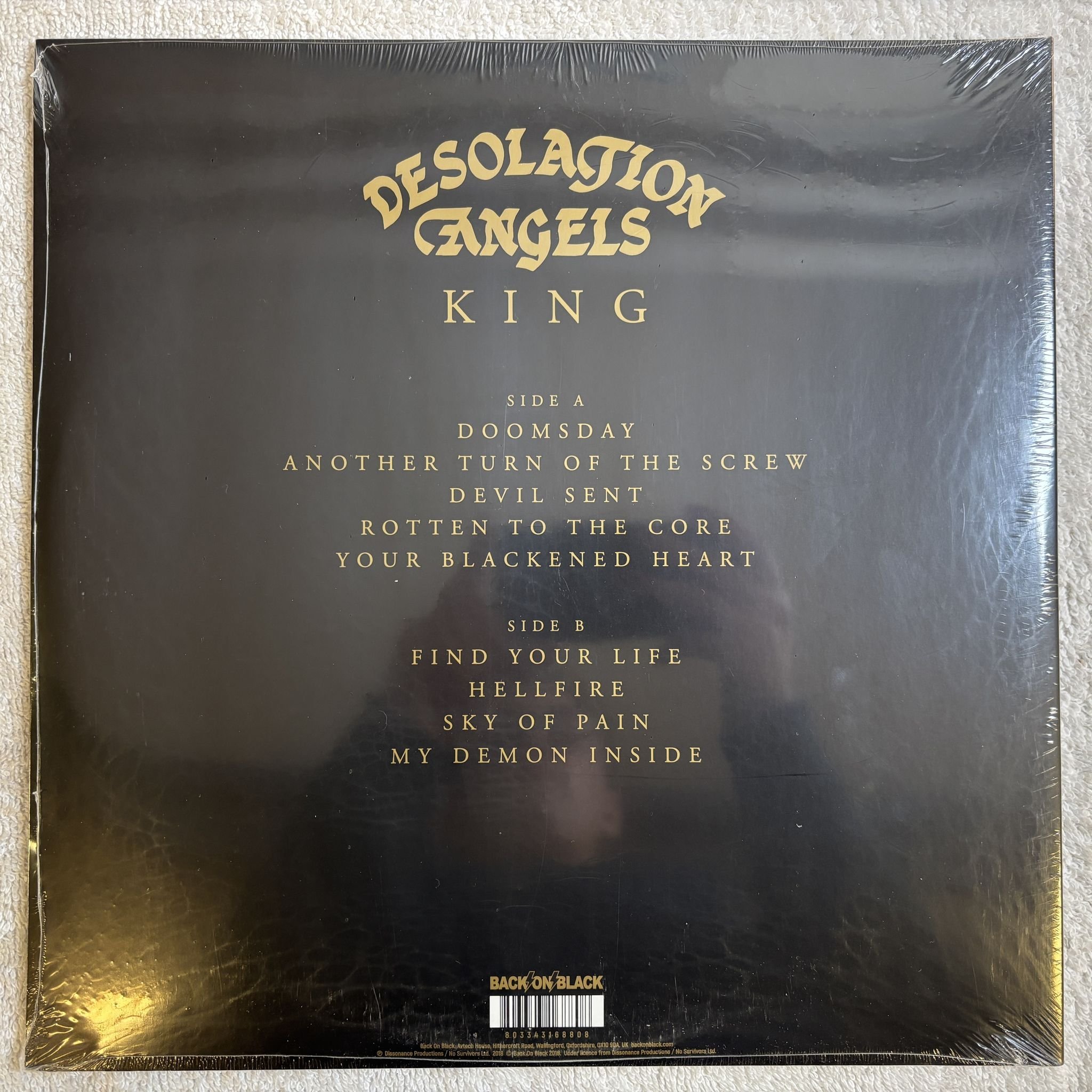 Omslagsbild för skivan DESOLATION ANGELS king LP- 2018 Back On Black BOBV542LP