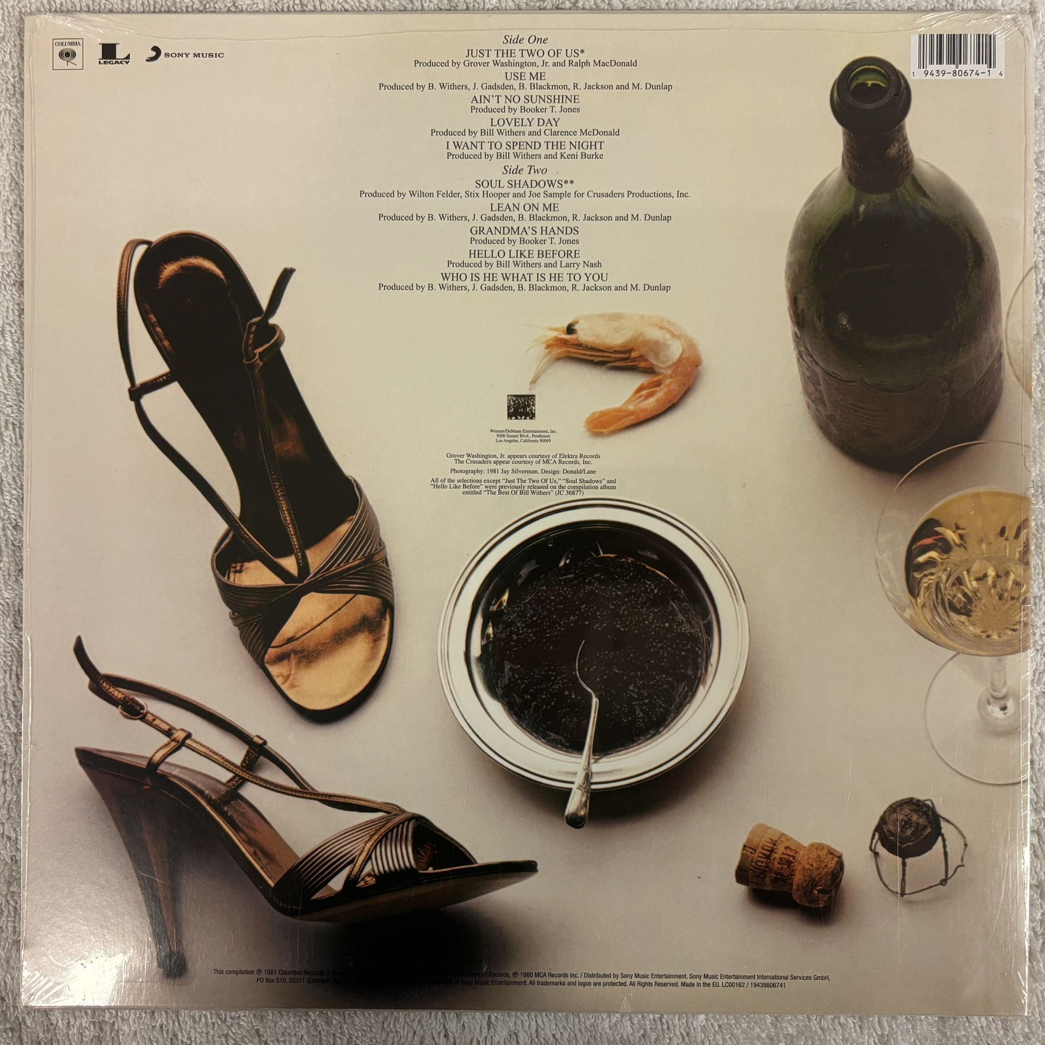 Omslagsbild för skivan BILL WITHERS Bill Withers' Greatest Hits LP Legacy 19439806741