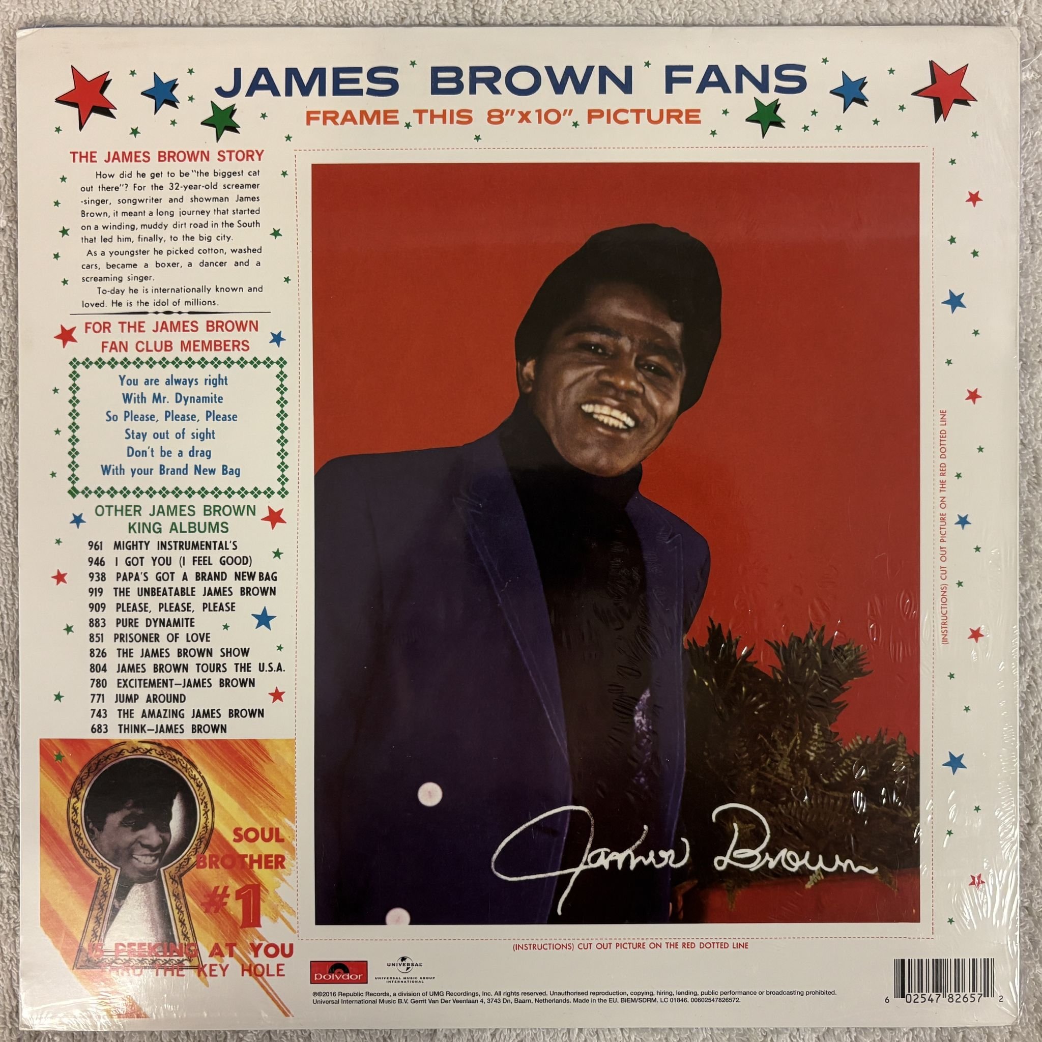 Omslagsbild för skivan JAMES BROWN It's A Man's Man's World.. LP- 2016 Universal Music.. 00602547826572