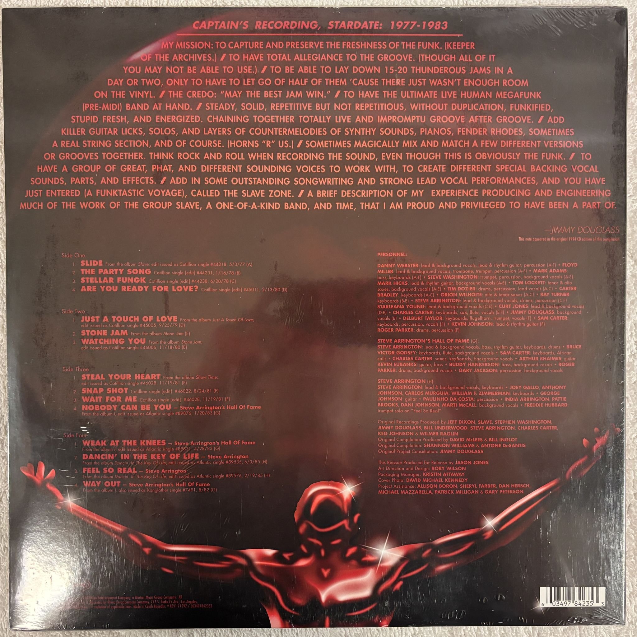 Omslagsbild för skivan SLAVE ft STEVE ARRINGTON.. 2xLP- 2022 Rhino Records RCVI 71592