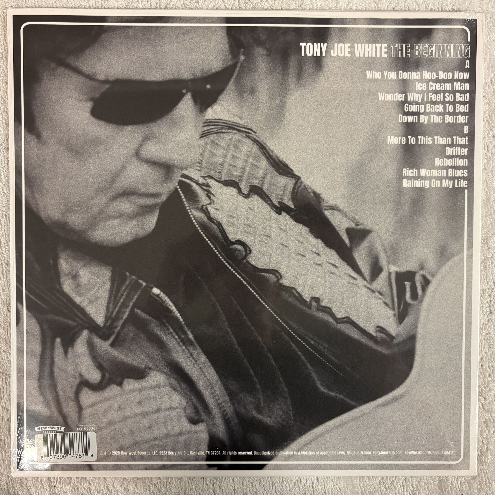 Omslagsbild för skivan TONY JOE WHITE The Beginning LP- 2020 New West Records NW5413
