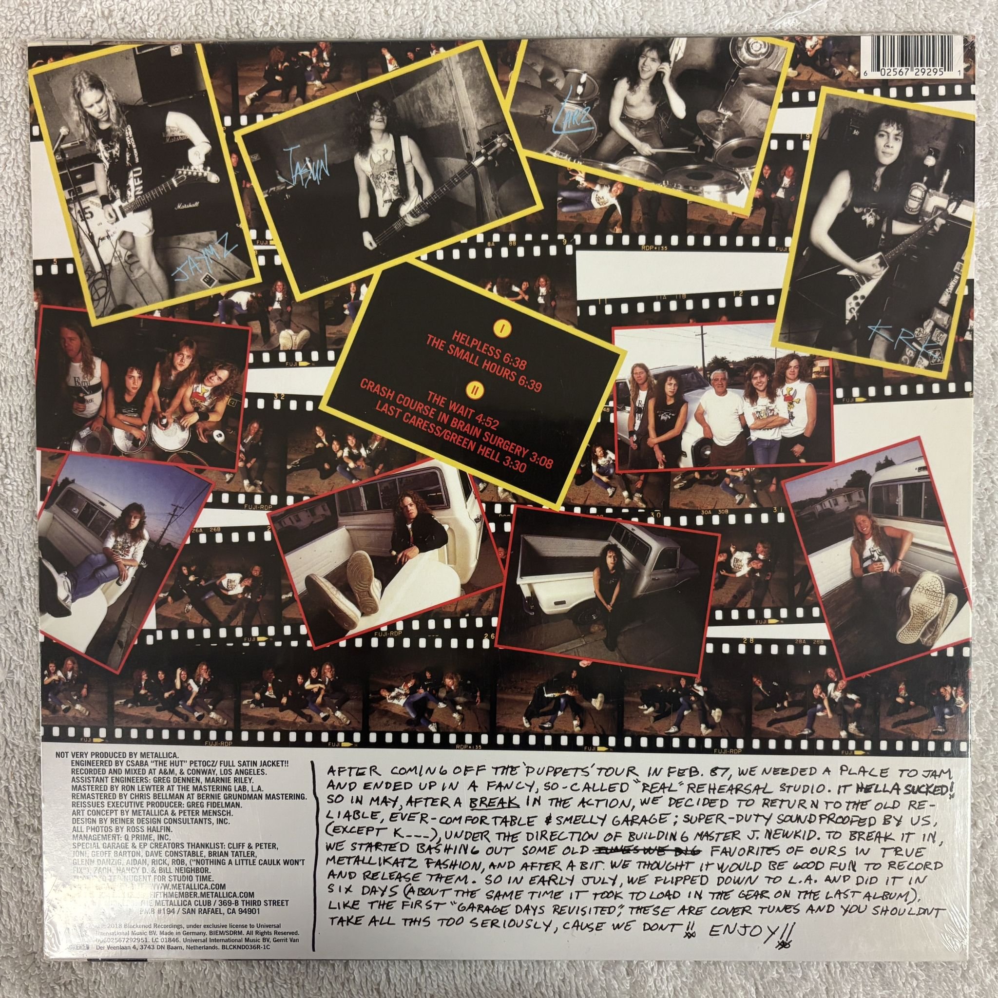 Omslagsbild för skivan METALLICA The $5.98 E.P. - Garage Days Re-Re.. LP- 2018 Blackened 00602567292951