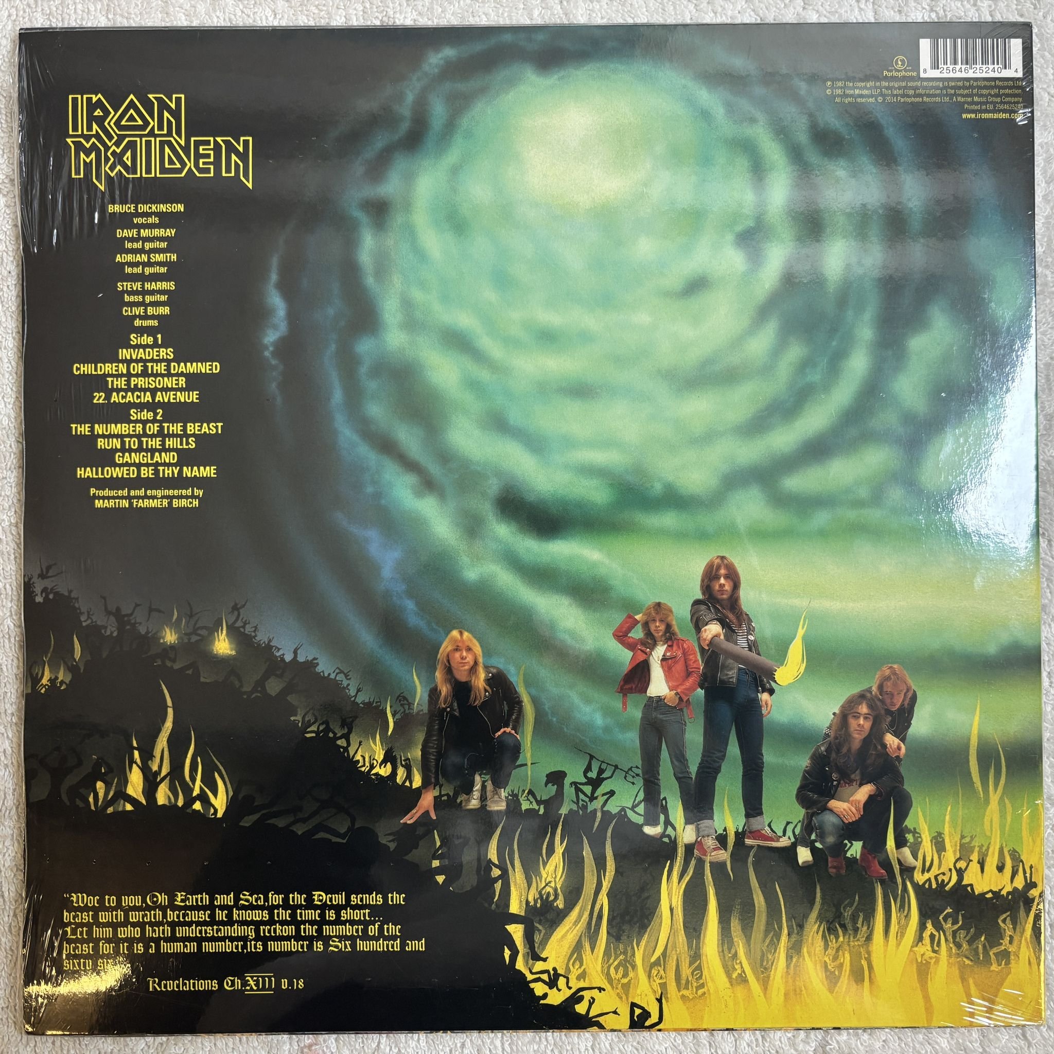 Omslagsbild för skivan IRON MAIDEN The Number Of The Beast LP- 2014 Parlophone 2564625240