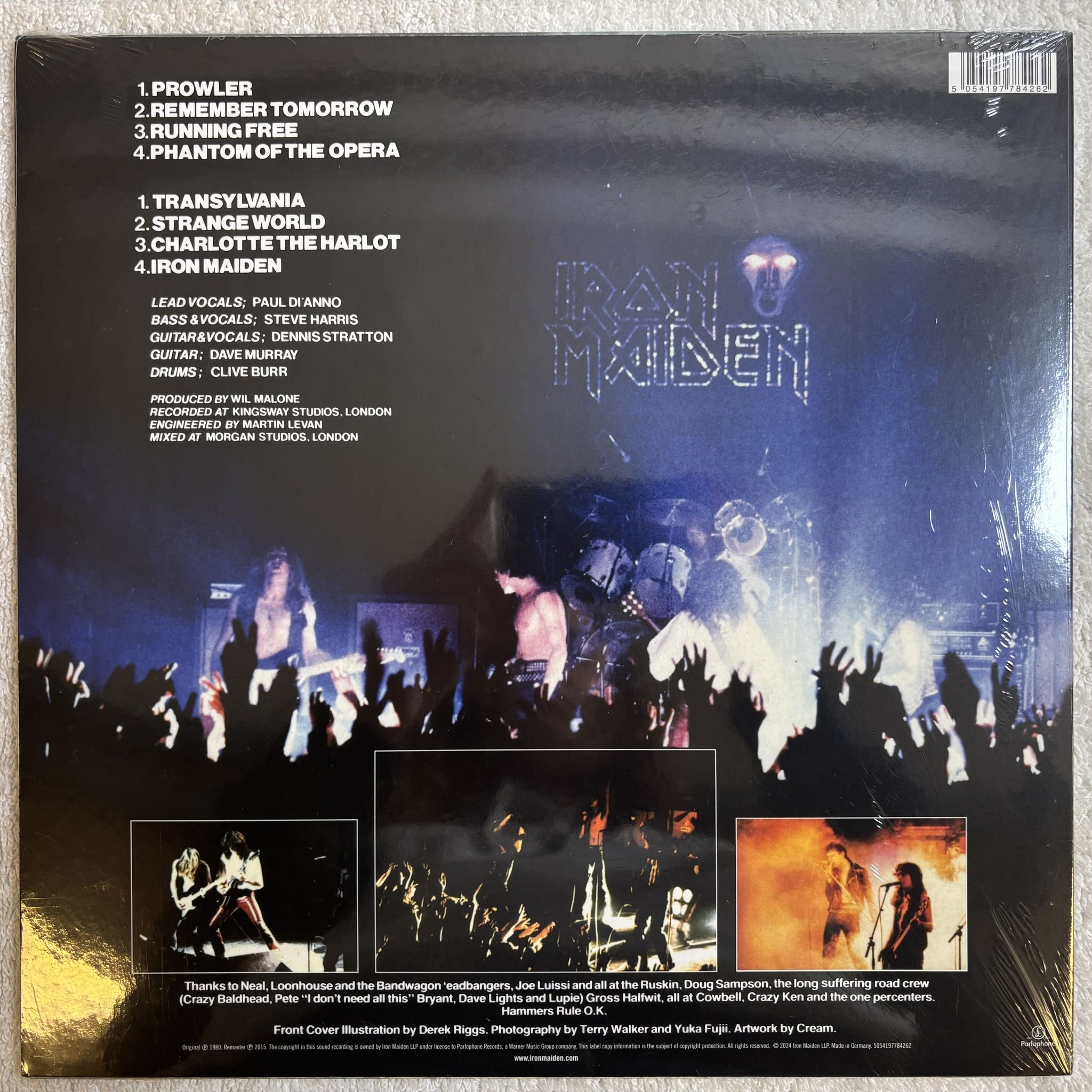 Omslagsbild för skivan IRON MAIDEN Iron Maiden LP- 2024 Parlophone 5054197784262