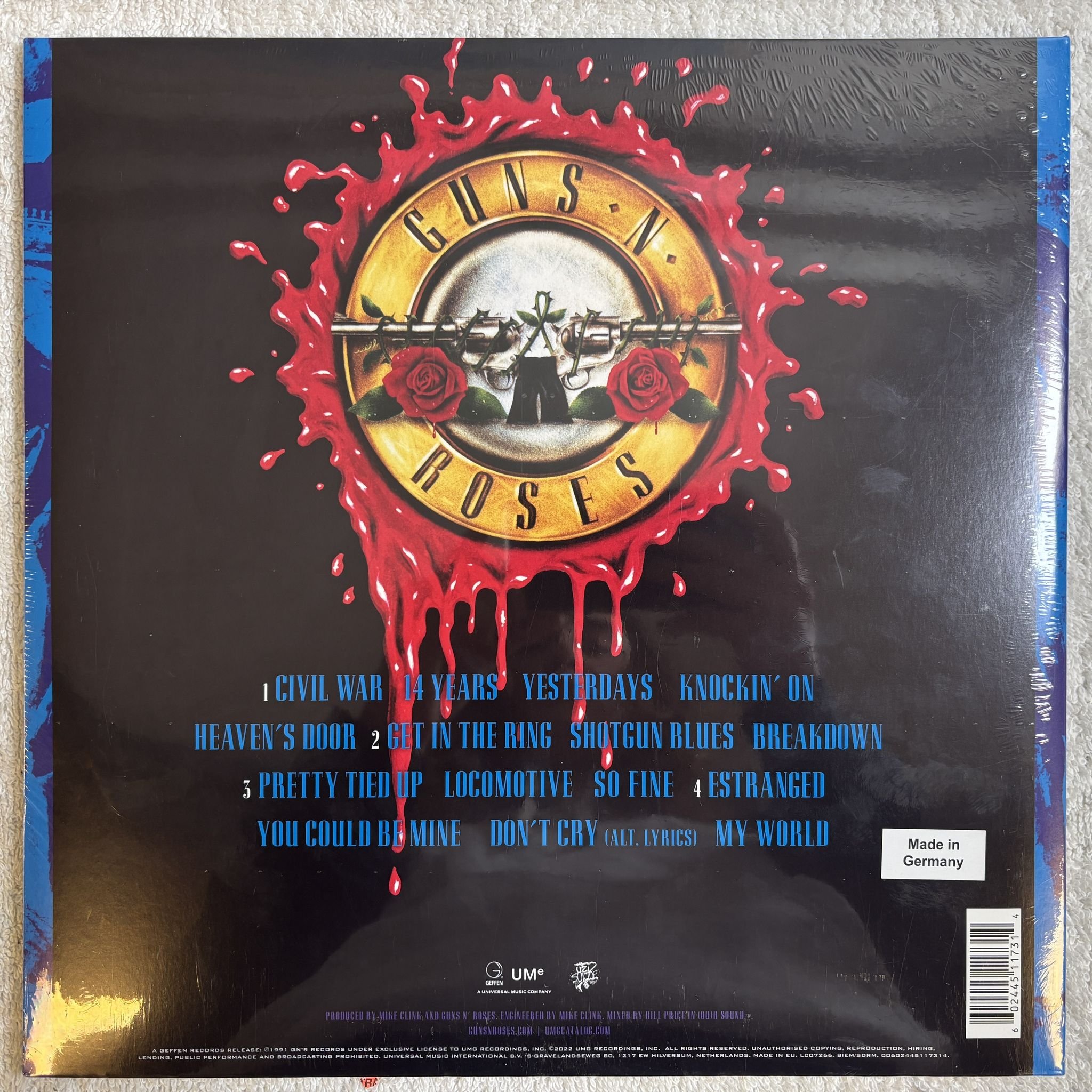 Omslagsbild för skivan GUNS N' ROSES Use Your Illusion II 2xLP- 2022 Geffen Records 00602445117314