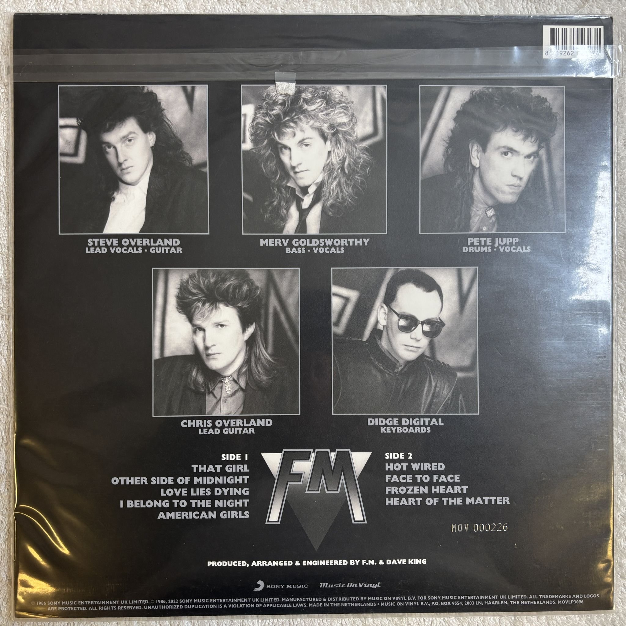 Omslagsbild för skivan FM Indiscreet LP- 2022 Music On Vinyl MOVLP3096