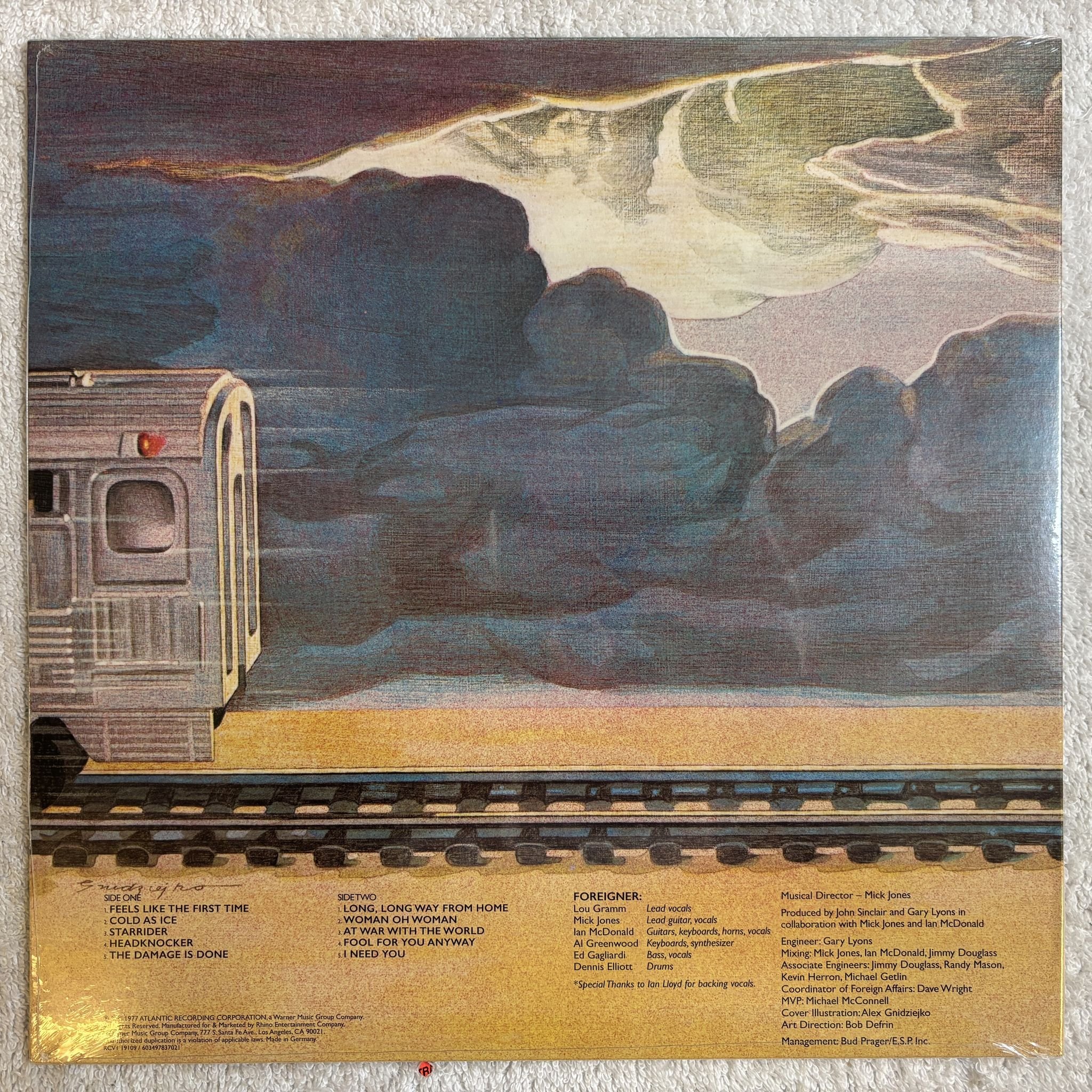 Omslagsbild för skivan FOREIGNER Foreigner LP- 2023 Atlantic RCV1 19109
