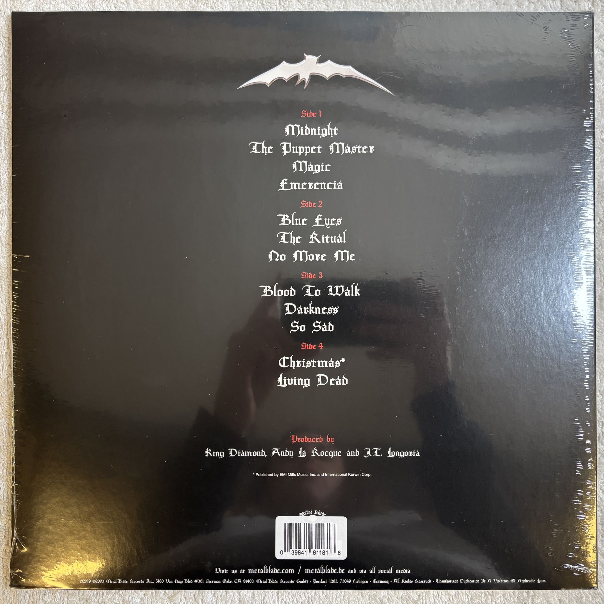 Omslagsbild för skivan KING DIAMOND The Puppet Master 2xLP- 2019 Metal Blade Records 3984-15246-7