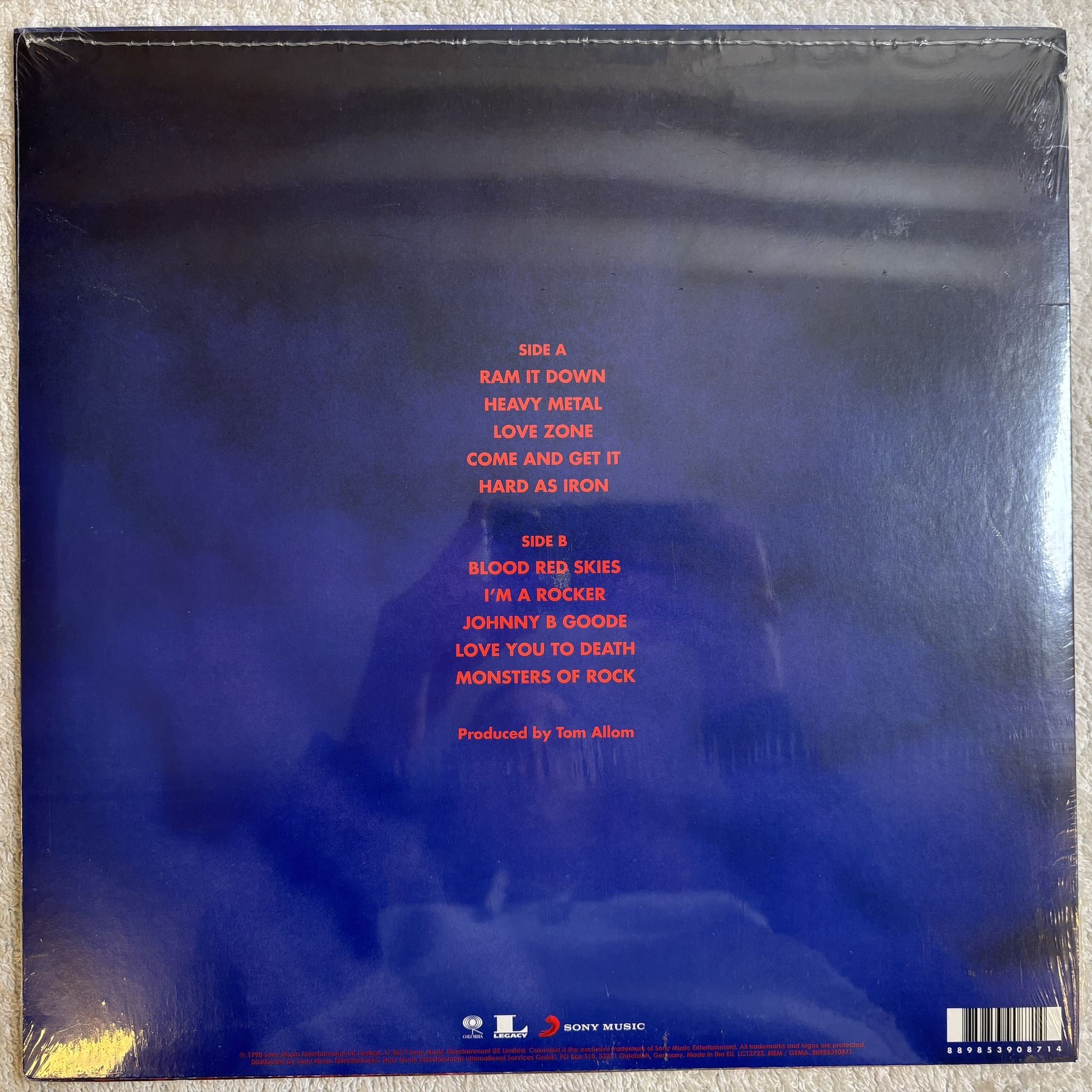 Omslagsbild för skivan JUDAS PRIEST Ram It Down LP- 2017 Columbia 88985390871