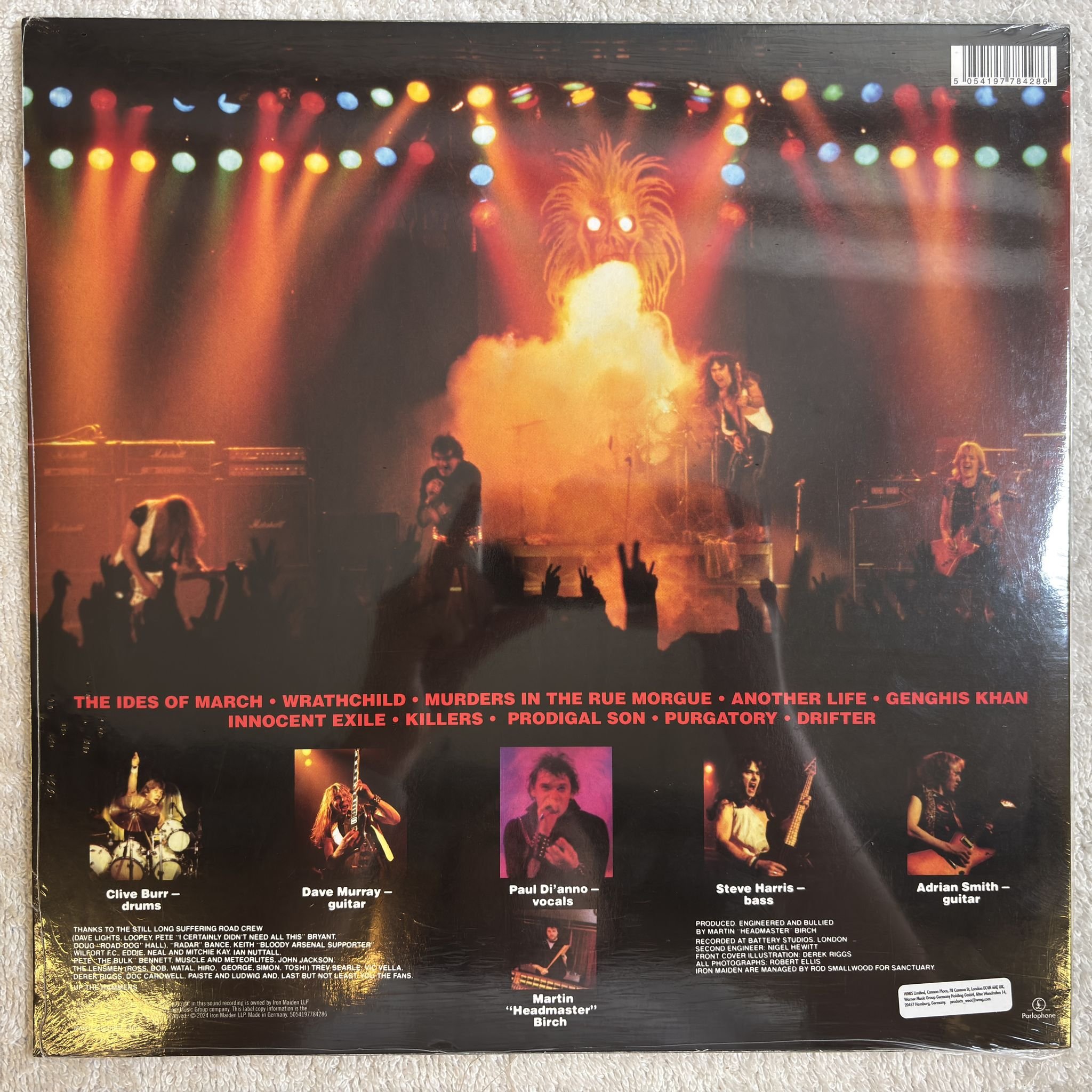 Omslagsbild för skivan IRON MAIDEN Killers LP- 2024 Parlophone 5054197784286