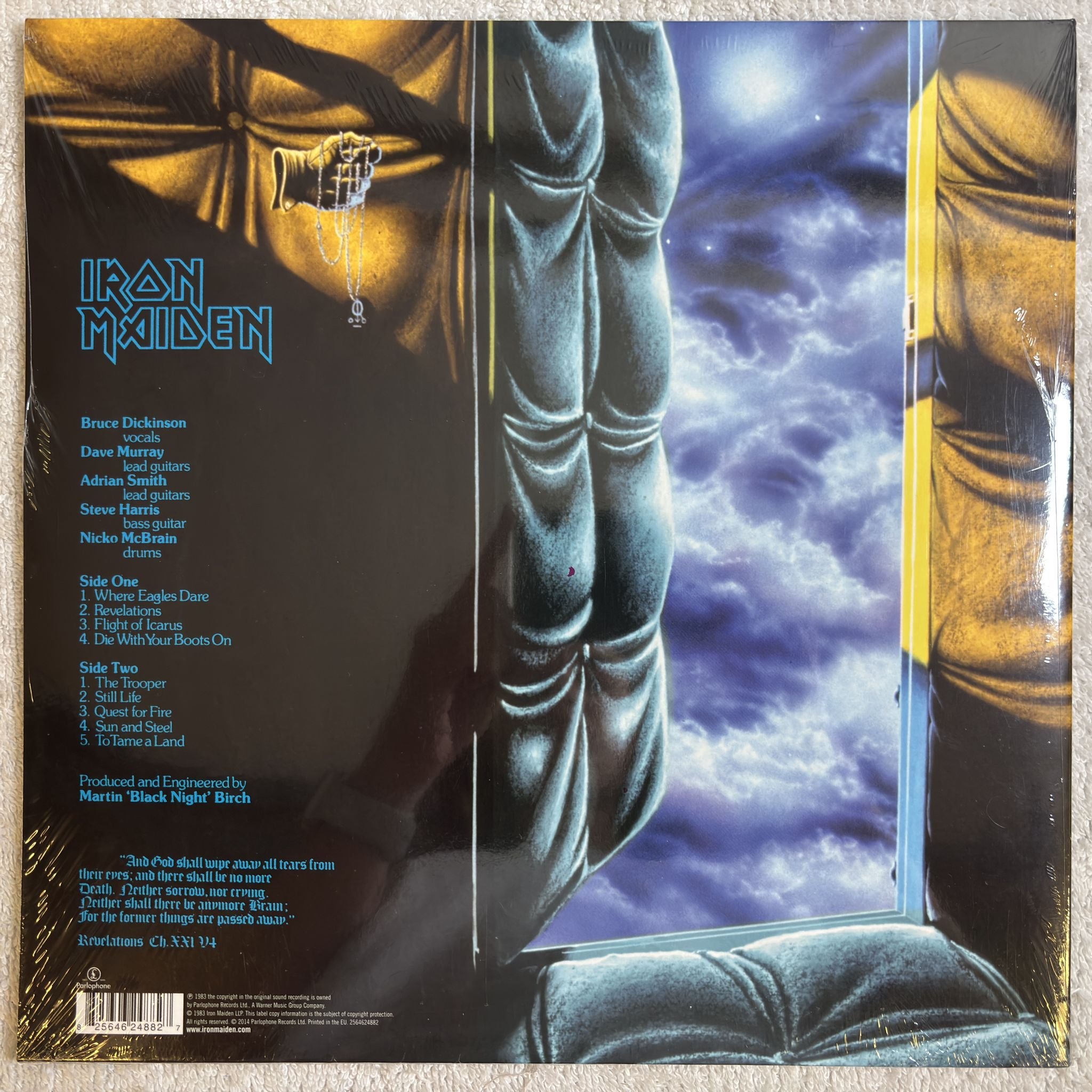 Omslagsbild för skivan IRON MAIDEN Piece Of Mind LP- 2014 Parlophone 2564624882