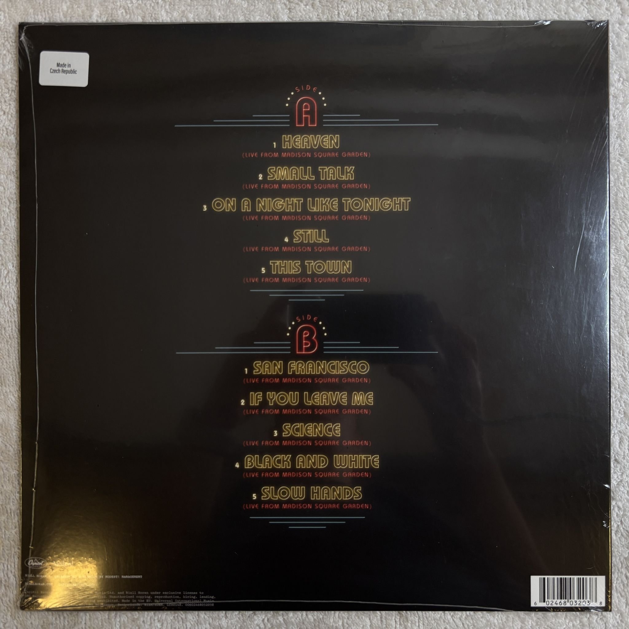 Omslagsbild för skivan NIALL HORAN The Show: Live From Madison Square Garden LP -2024 Capitol Records