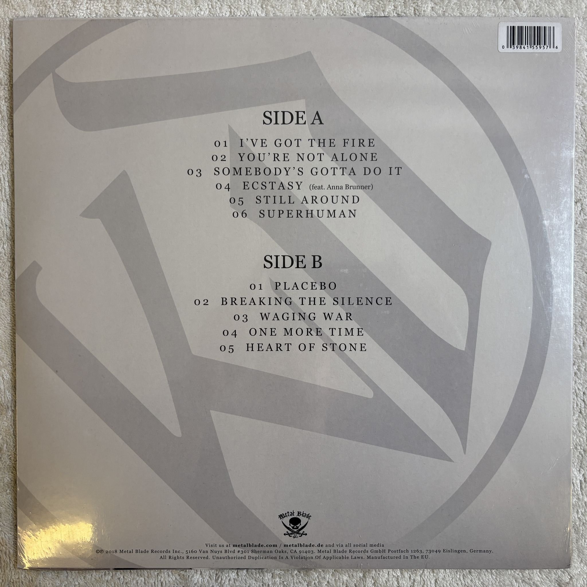 Omslagsbild för skivan KISSIN´ DYNAMITE Ecstasy LP -2018 Metal Blade Records – 3984-15595-1