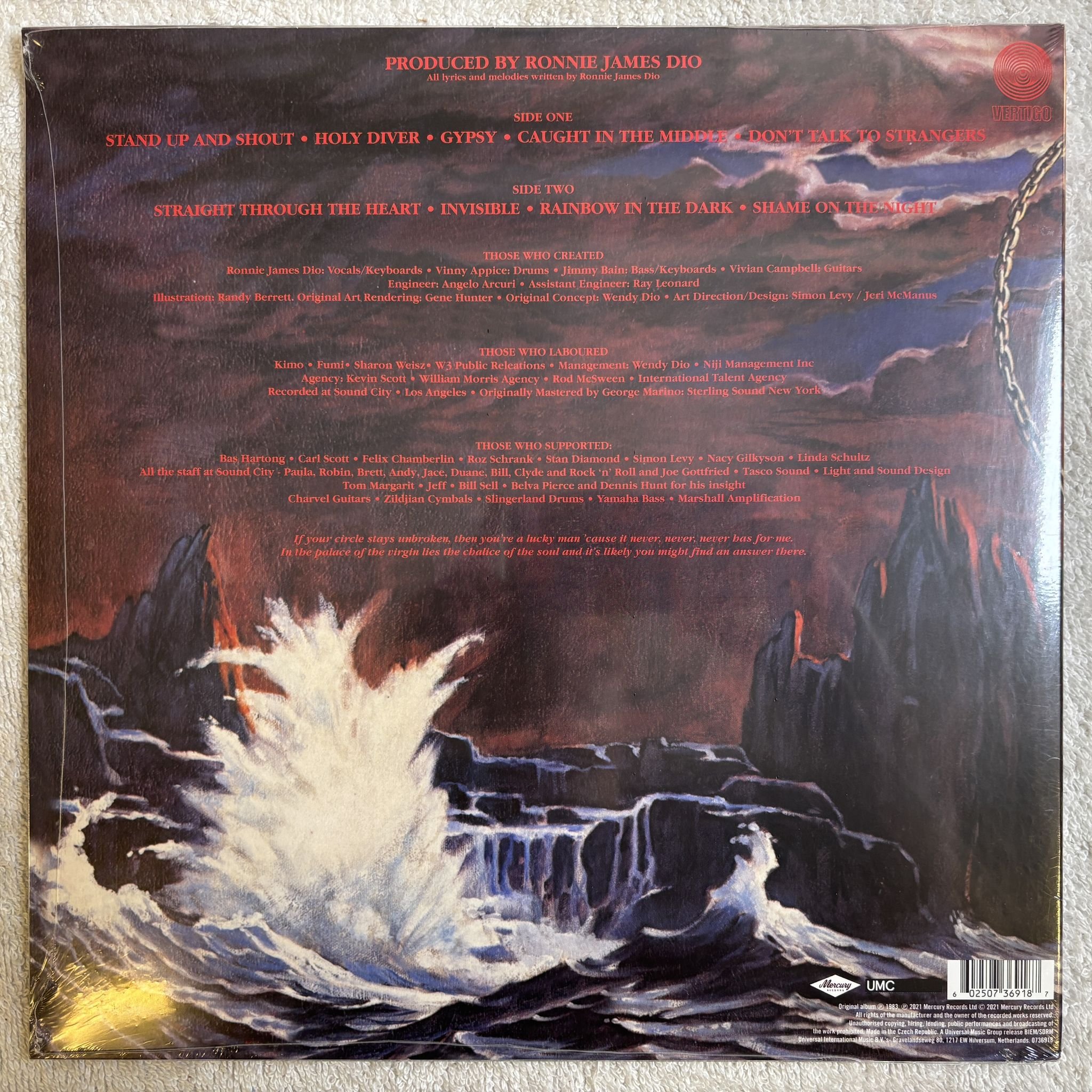 Omslagsbild för skivan DIO Holy Diver LP -2021 Mercury – 0736918