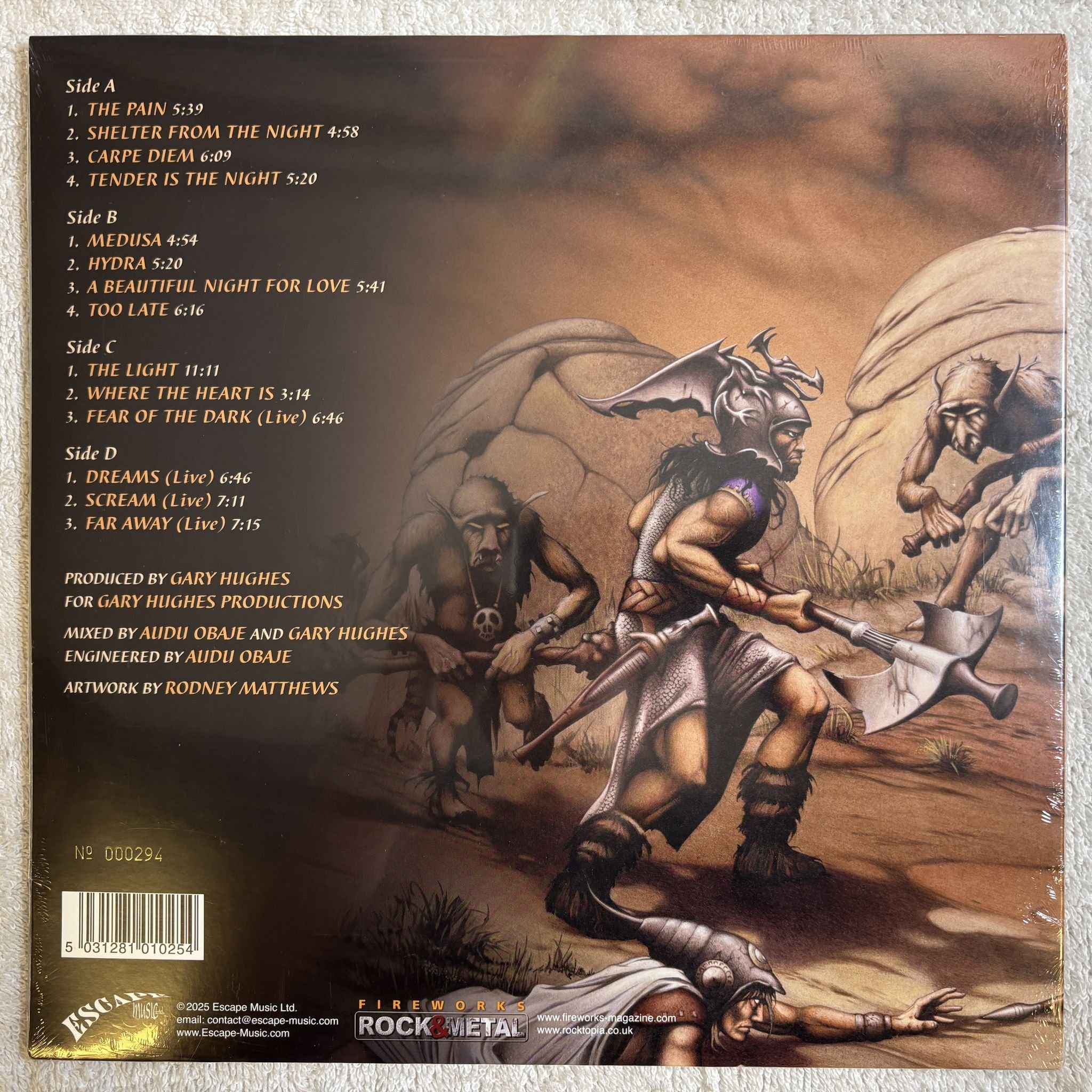 Omslagsbild för skivan BOB CATLEY Legends 2xLP -2025 Escape Music Ltd. – ESMV1025