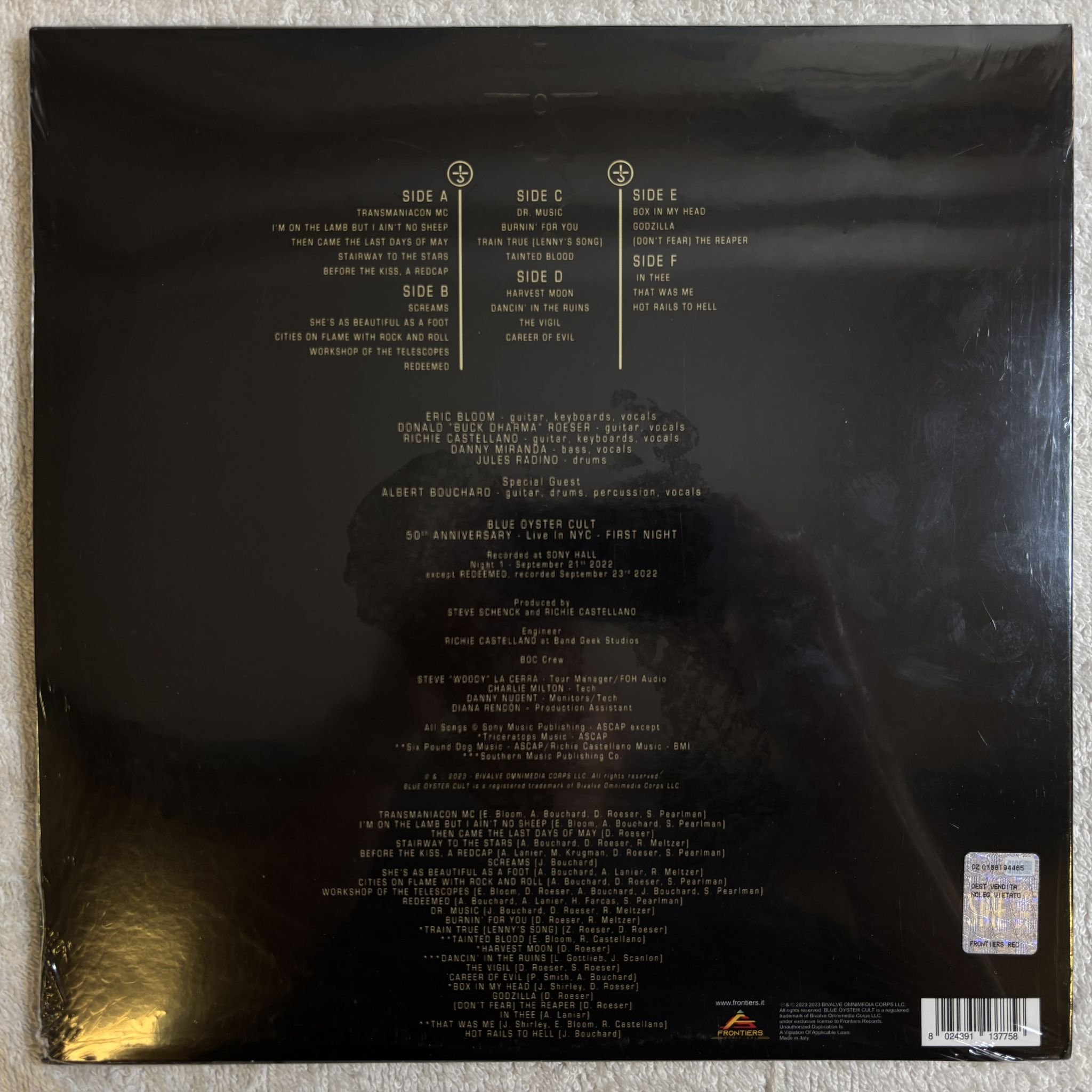 Omslagsbild för skivan BLUE ÖYSTER CULT 50th Anniversary... LP -2023 Frontiers Music SRL – FR LP 1377