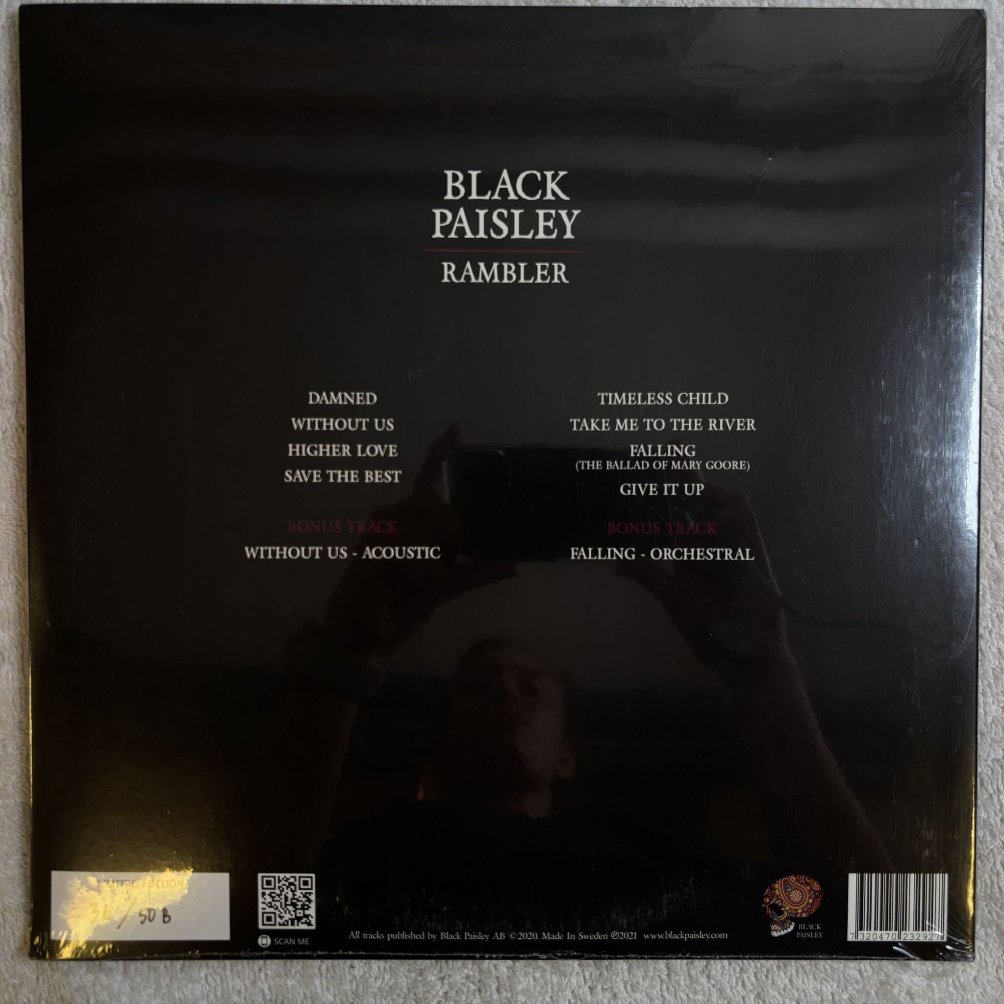 Omslagsbild för skivan BLACK PAISLEY Rambler LP-2021 Black Paisley AB – Paisley 009