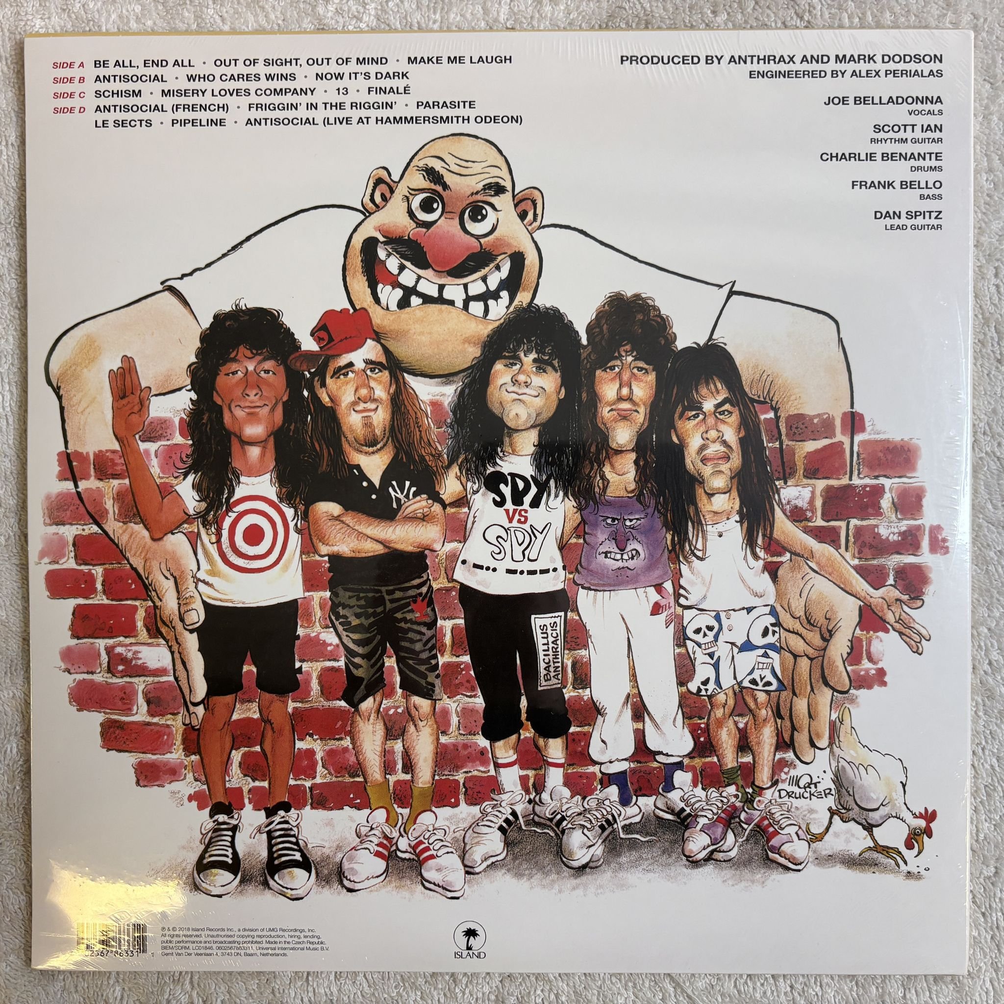 Omslagsbild för skivan ANTHRAX State Of Euphoria 2xLP- 2018 Island Records – 6786331