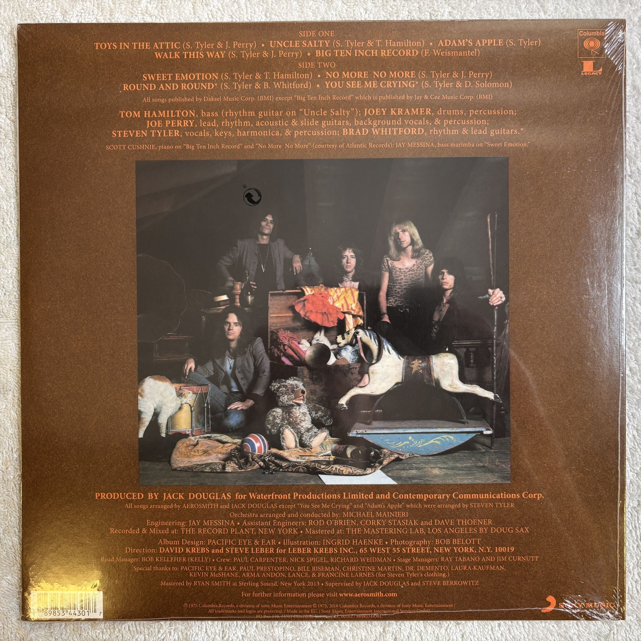 Omslagsbild för skivan AEROSMITH Toys In The Attic LP- 2016 Columbia – 88985344301