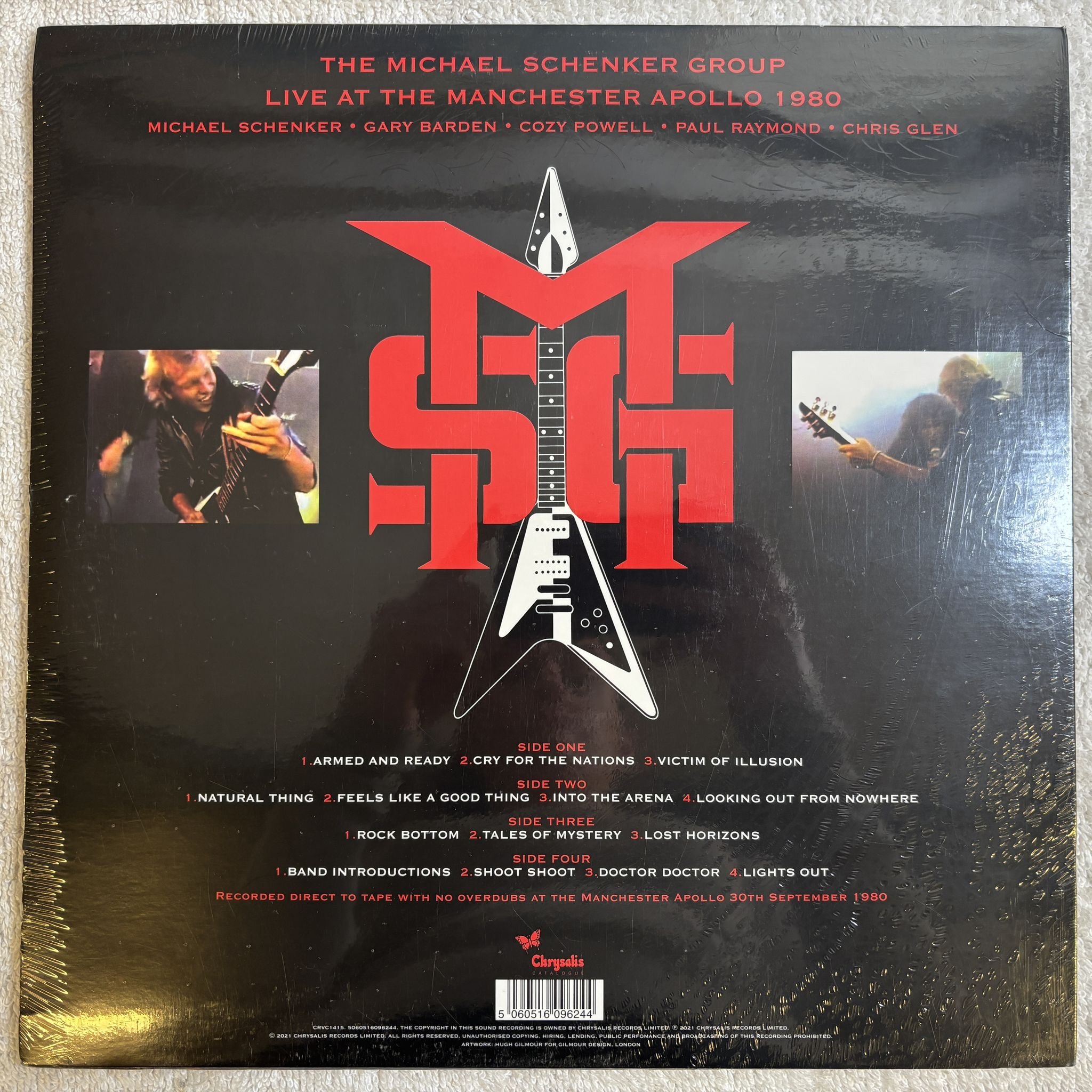 Omslagsbild för skivan THE MICHAEL SCHENKER GROUP Live... 2xLP- 2021 Chrysalis Catalogue CRVC1415