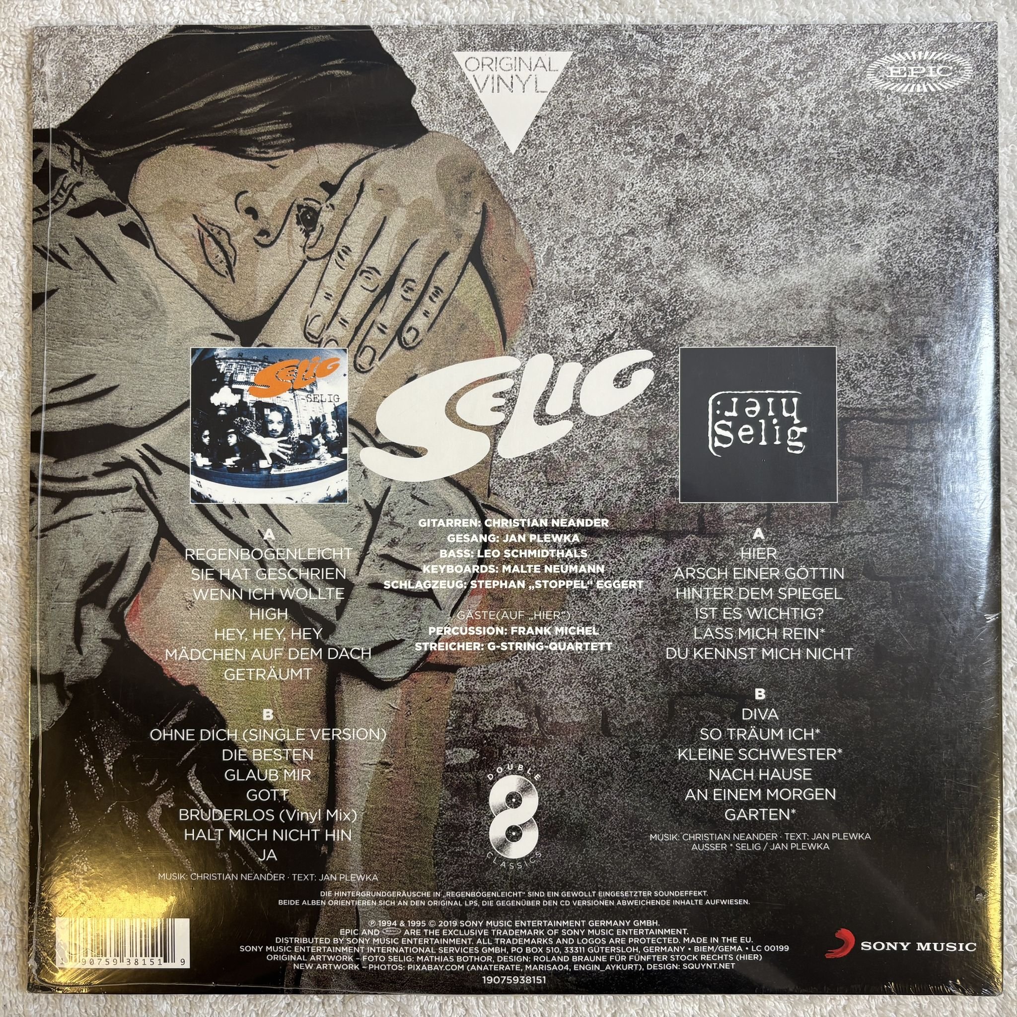 Omslagsbild för skivan SELIG Selig / Hier LP- 2019 Epic 19075938151
