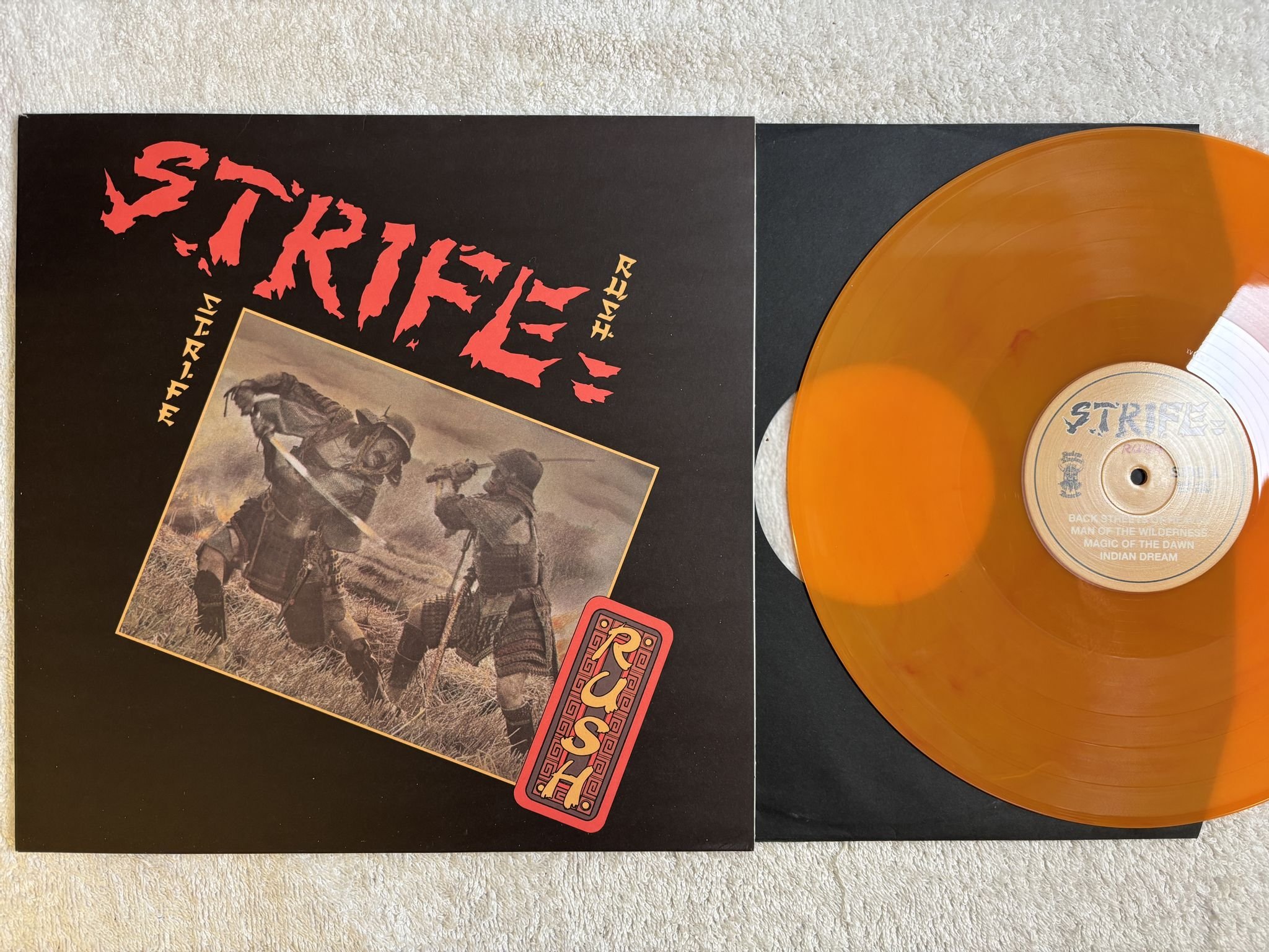 Omslagsbild för skivan STRIFE Rush LP- 2018 Shadow Kingdom Records SKR149LP