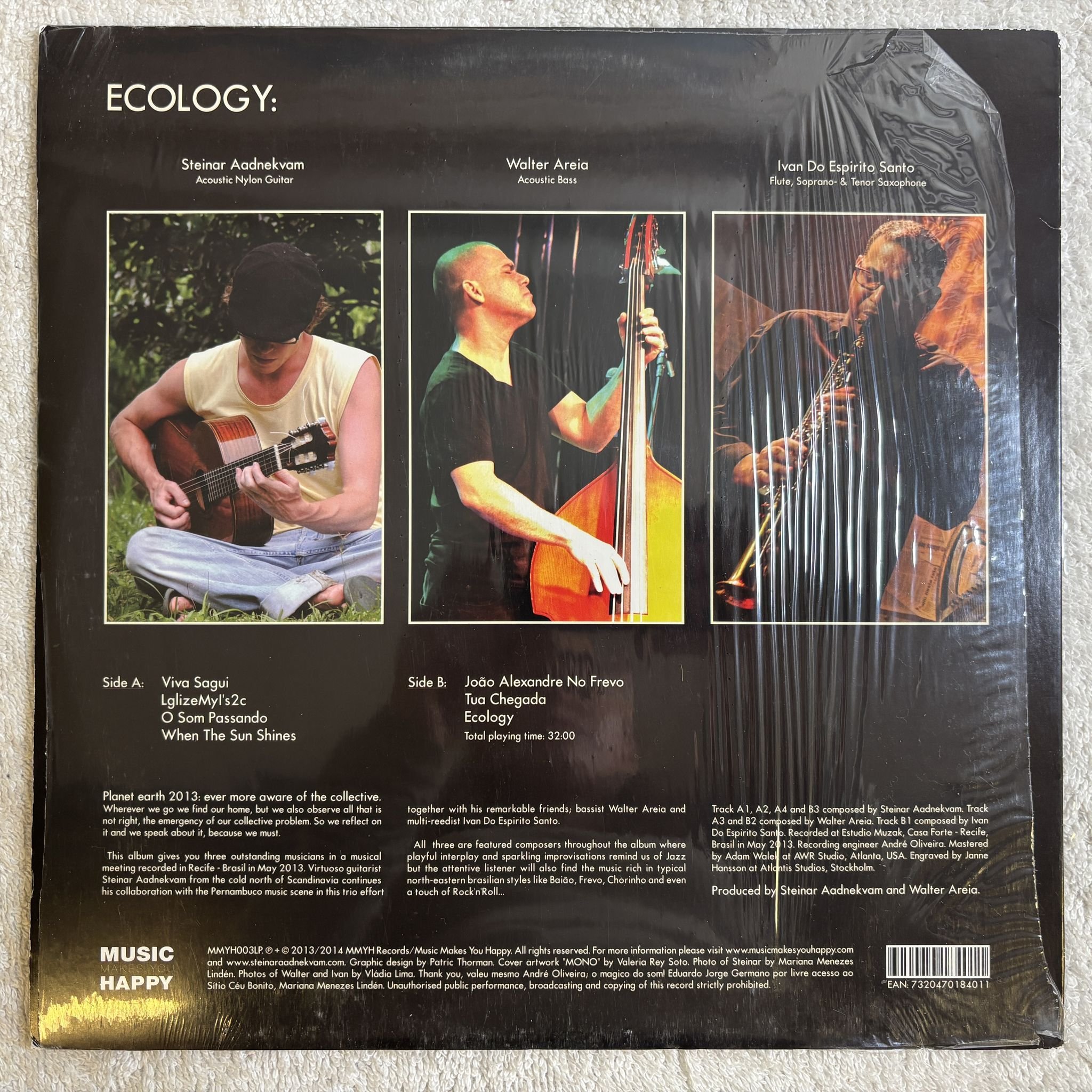 Omslagsbild för skivan STEINAR AADNEKVAM.. and others Ecology LP- 2014 Music Makes You Happy MMYH003LP