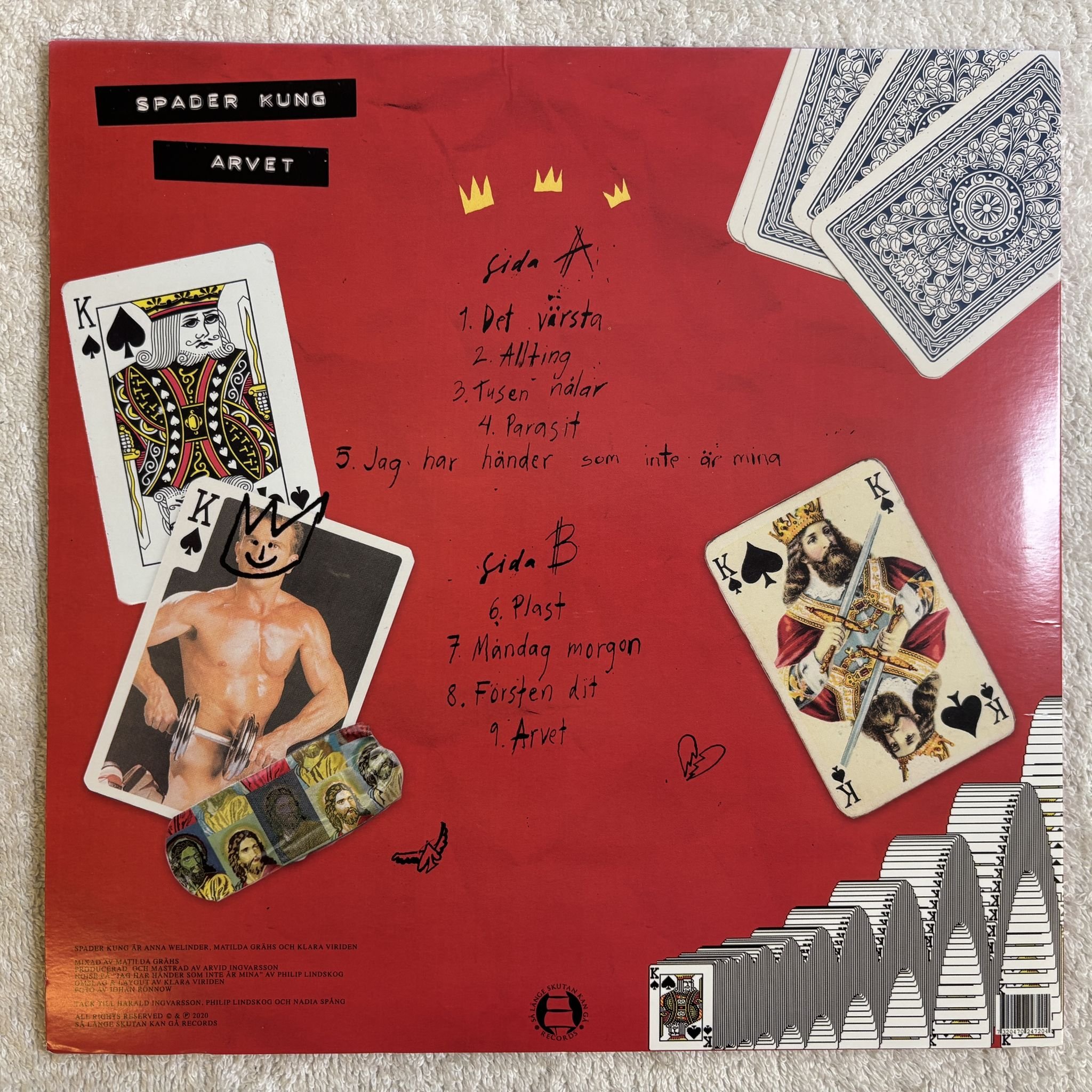 Omslagsbild för skivan SPADER KUNG Arvet LP- 2020 Så Länge Skutan Kan Gå Records SLSKG029