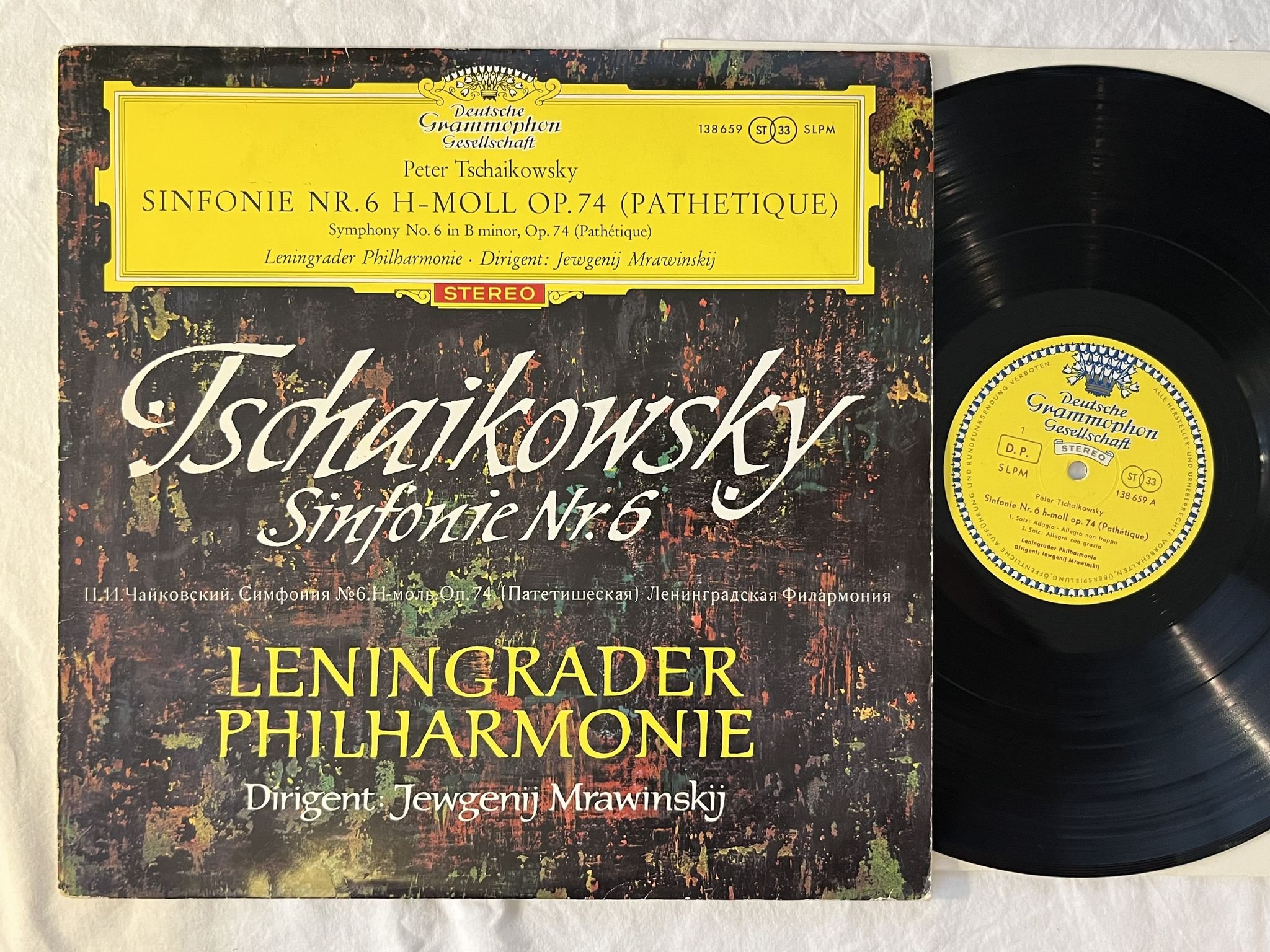 Omslagsbild för skivan MRAWINSKIJ Tchaikowsky: Sinfonie Nr 6 op 74 LP -61 Ger DGG 138 659 SLPM