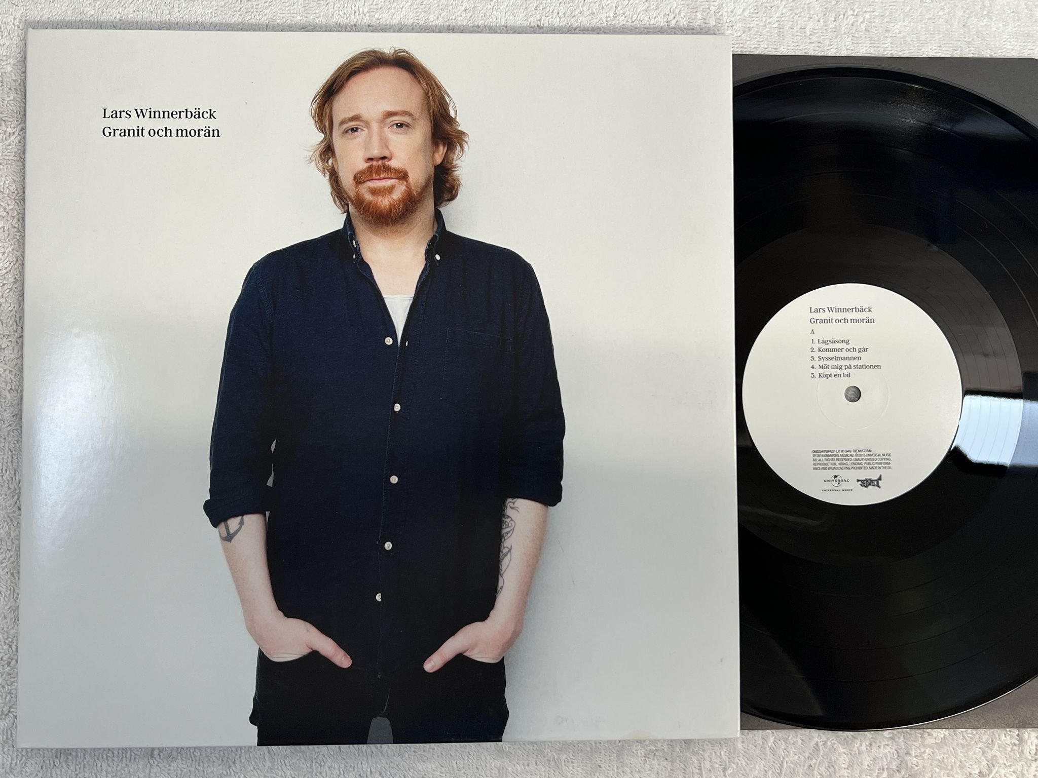 Omslagsbild för skivan LARS WINNERBÄCK Granit Och Morän LP 2016 SONET 060254789427 ** 0348/2500 **
