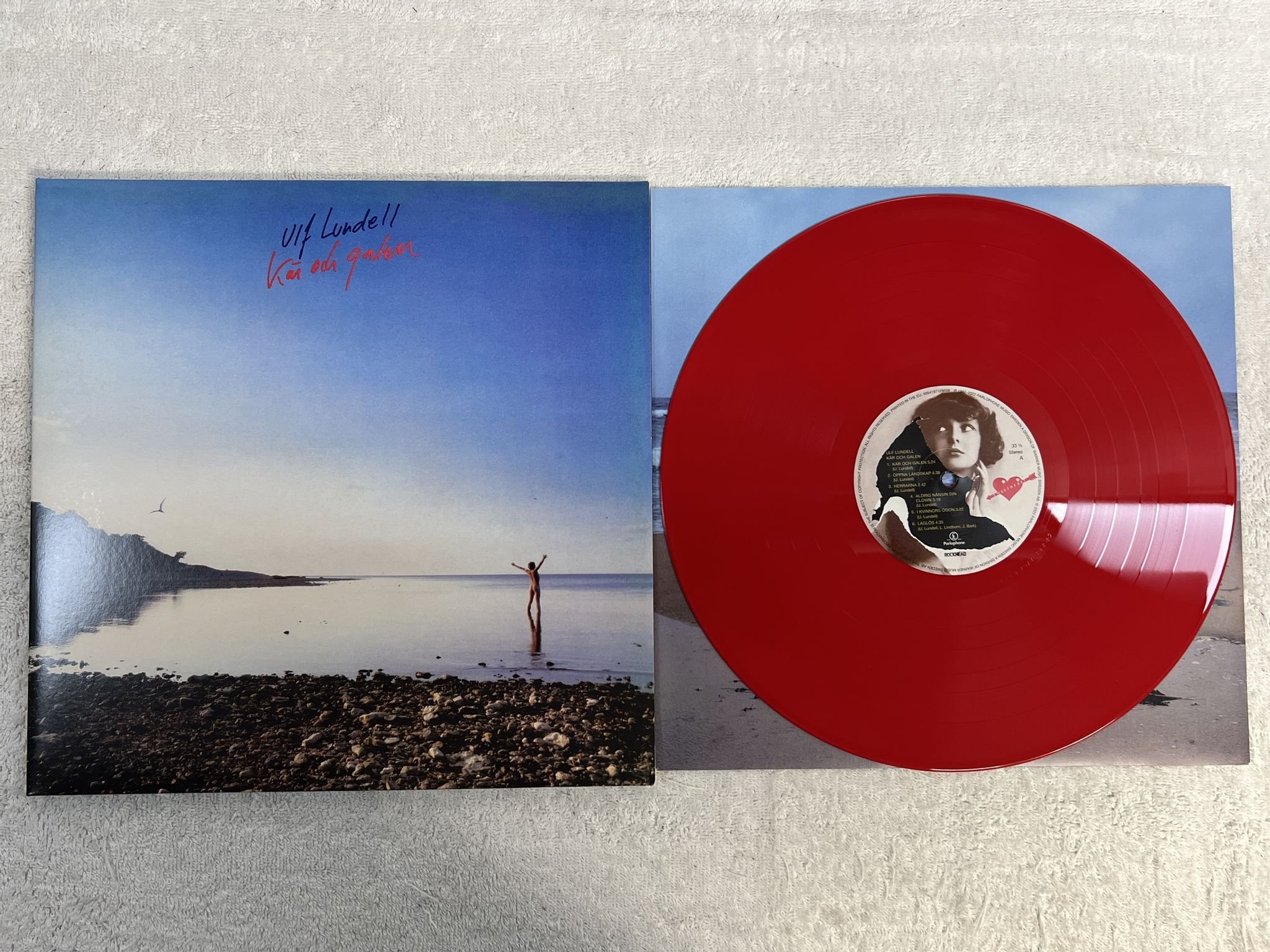 Omslagsbild för skivan ULF LUNDELL Kär Och Galen LP 2022 parlophone 5054197129698 ** RED VINYL **