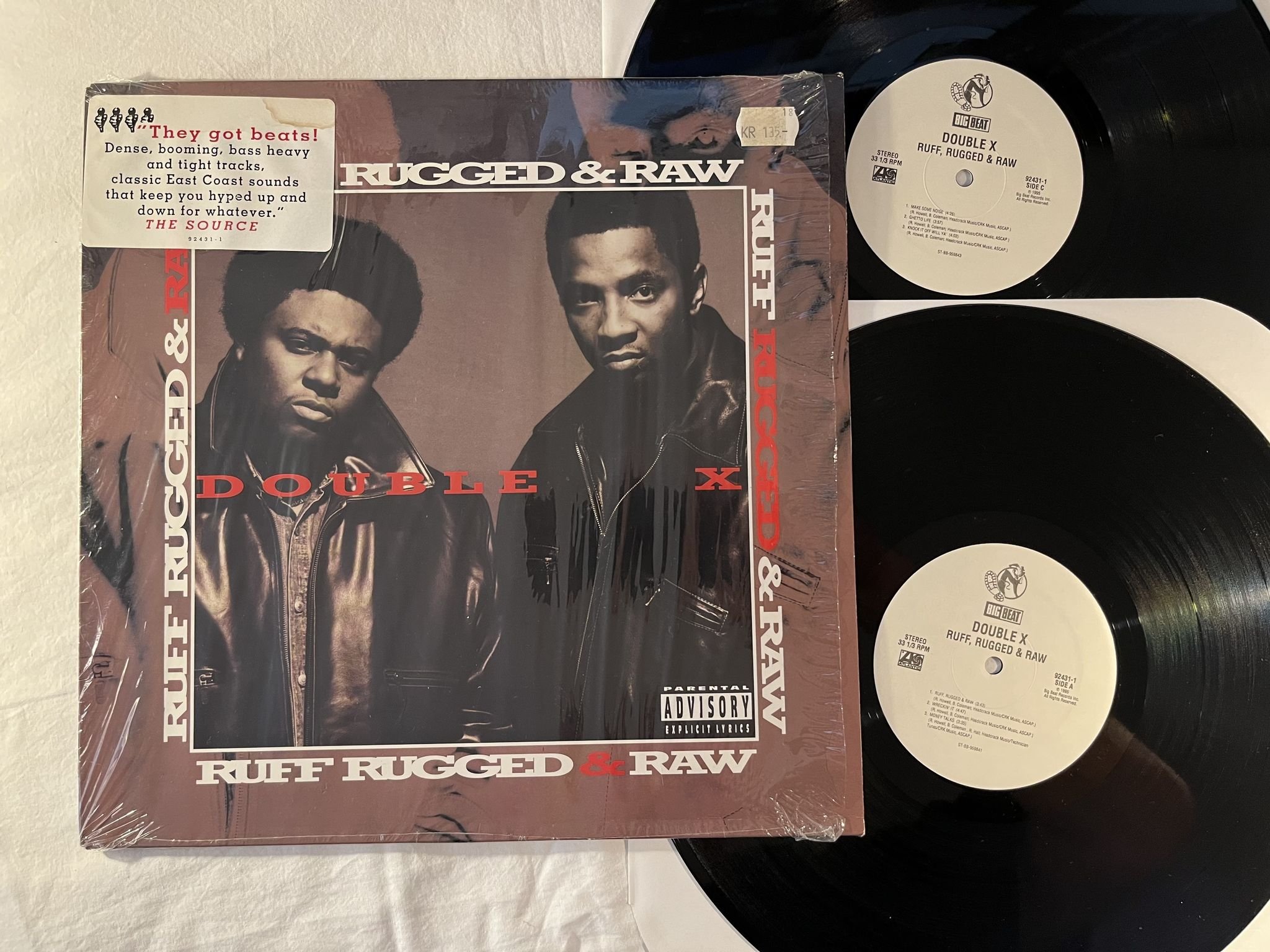 Omslagsbild för skivan DOUBLE X Ruff, Rugged & Raw 2xLP -95 US BIG BEAT 92431-1 ** HYPE STICKER **