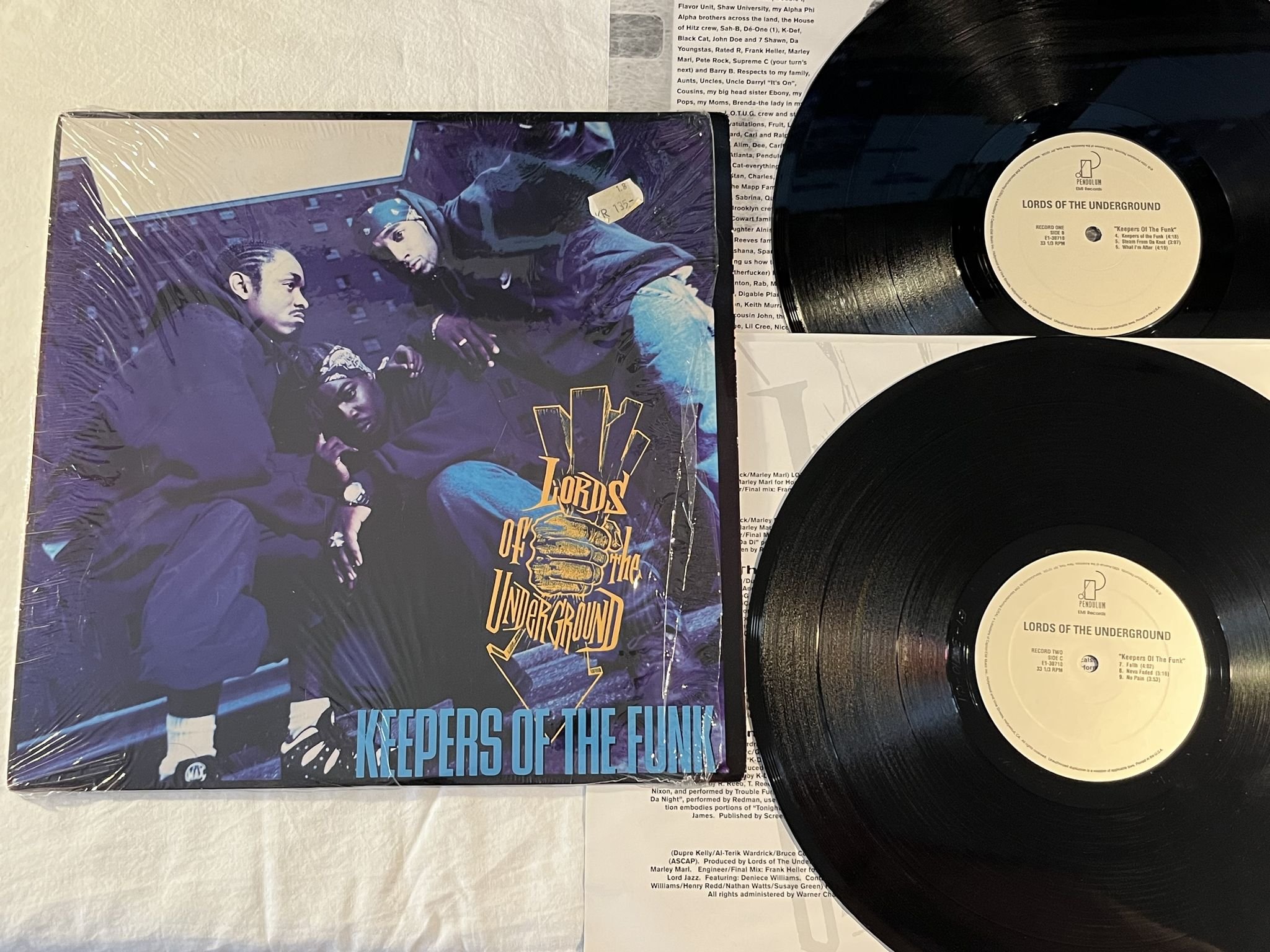 Omslagsbild för skivan LORDS OF THE UNDERGROUND Keepers Of The Funk 2xLP -94 US PENDULUM E1-30710