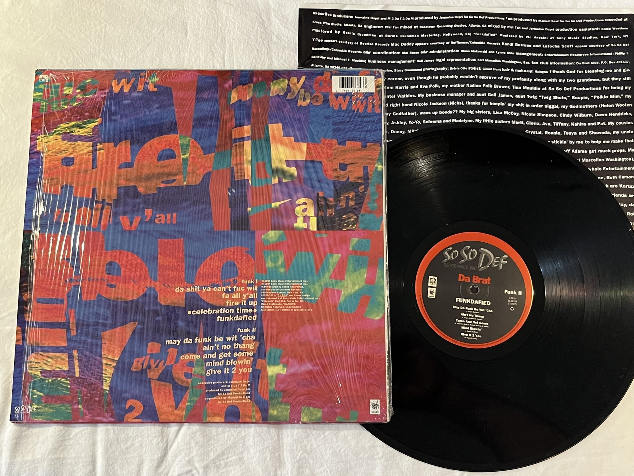 Omslagsbild för skivan DA BRAT Funkdafied LP -94 US SO SO DEF 0 66164 ** G-FUNK **