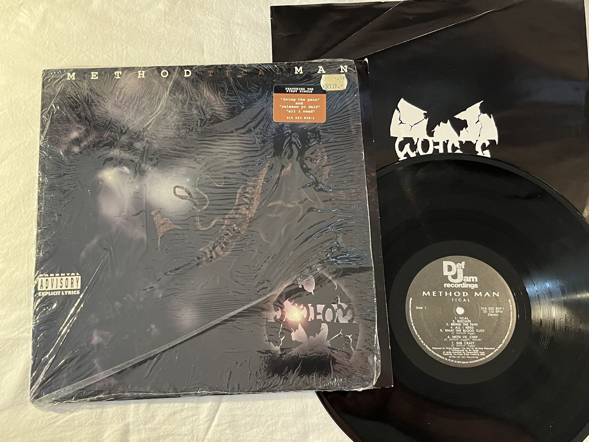 Omslagsbild för skivan METHOD MAN tical LP -94 US DEF JAM 314 523 839-1