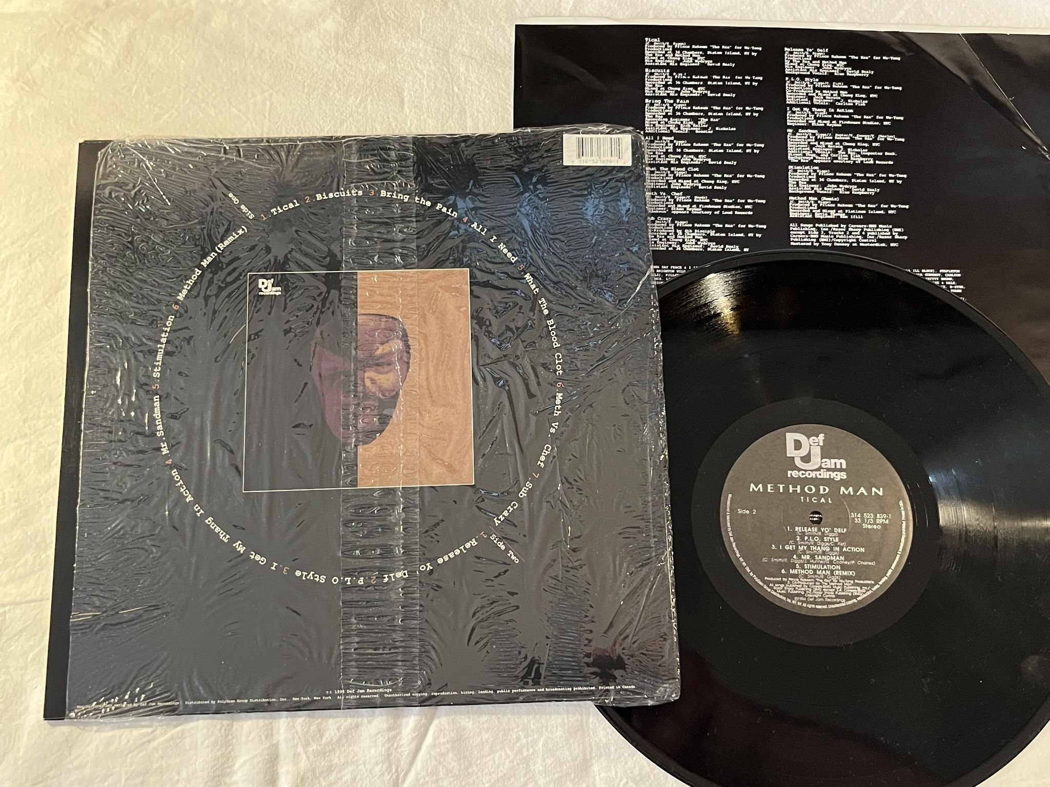 Omslagsbild för skivan METHOD MAN tical LP -94 US DEF JAM 314 523 839-1