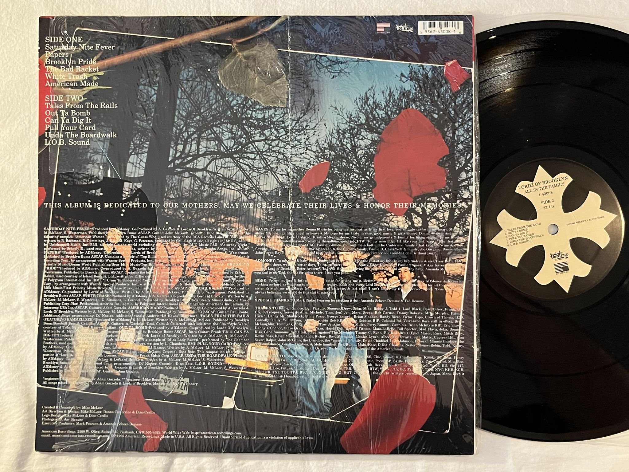 Omslagsbild för skivan LORDZ OF BROOKLYN All In The Family LP -95 US Ventrue Entertainment 1-43008