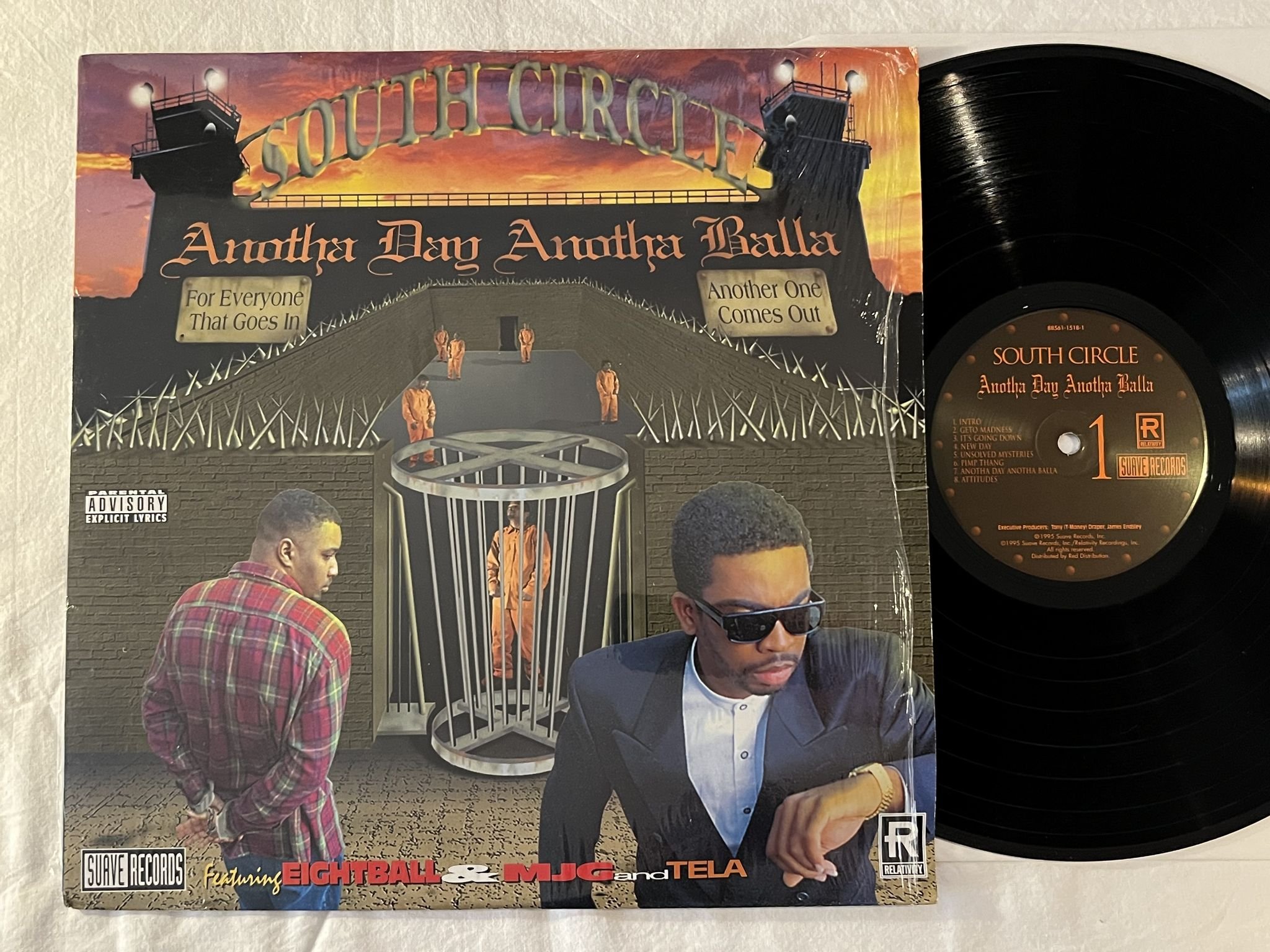 Omslagsbild för skivan SOUTH CIRCLE Anotha Day Anotha Balla LP -95 US relativity 88561-1518-1