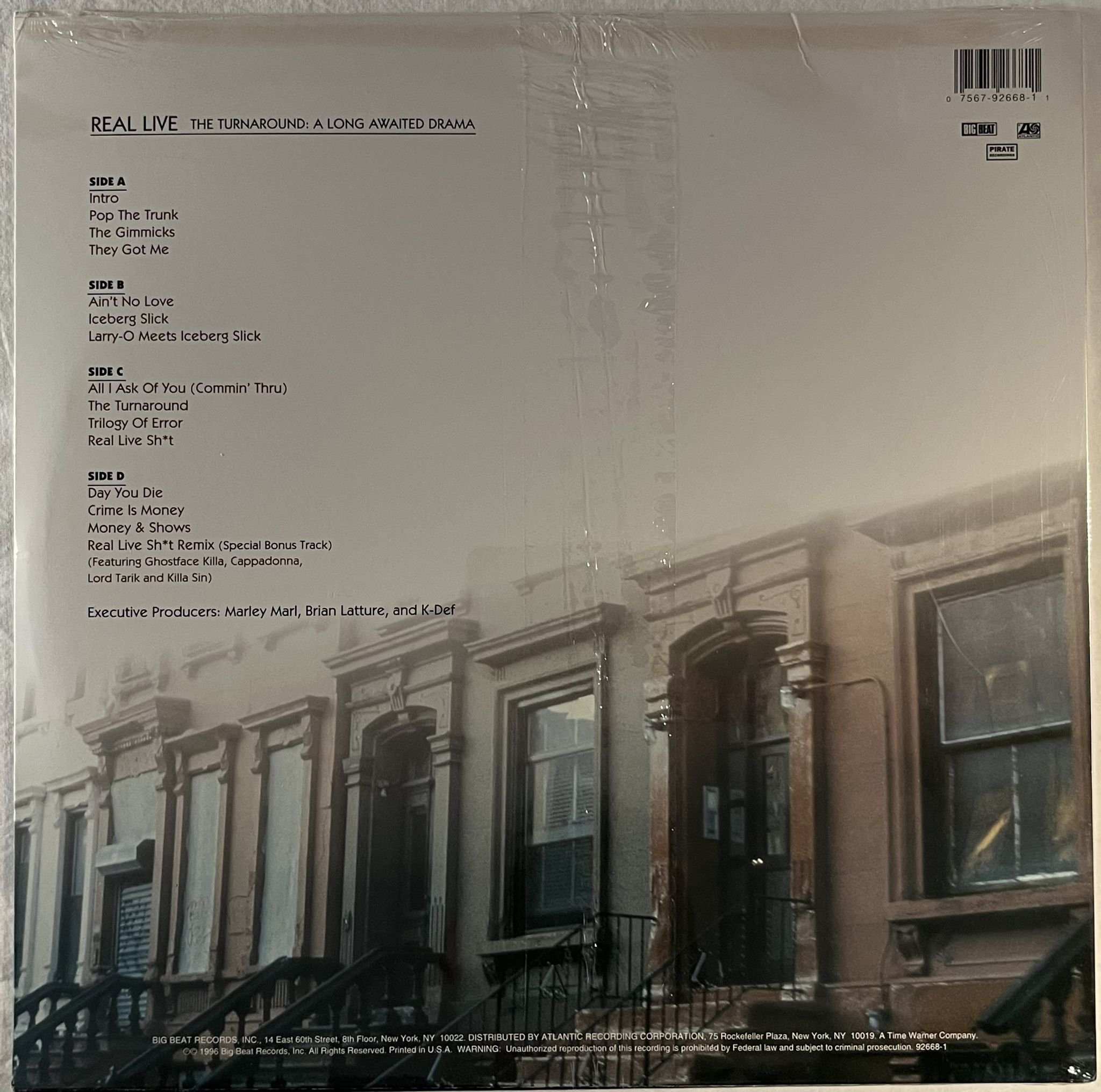 Omslagsbild för skivan REAL LIVE The Turnaround: 2xLP -96 US big beat 92668-1 *** Still Sealed ***