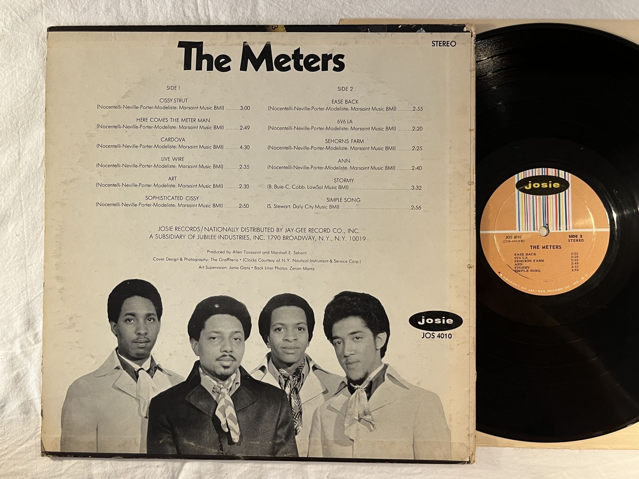 Omslagsbild för skivan THE METERS s/t LP -69 US JOSIE JOS 4010 *** MASTERPIECE of CAJUN FUNK ***
