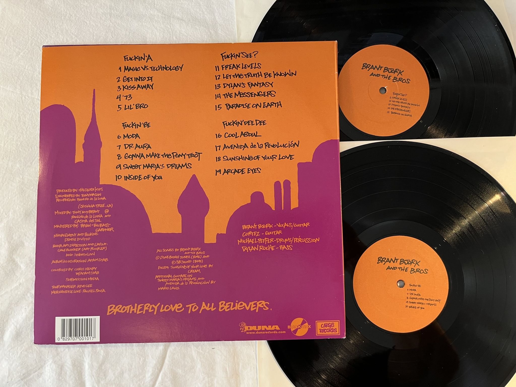 Omslagsbild för skivan BRANT BJORK & THE BROS Saved By Magic 2xLP 2005 DUNA 010 ** Stoner Rock **