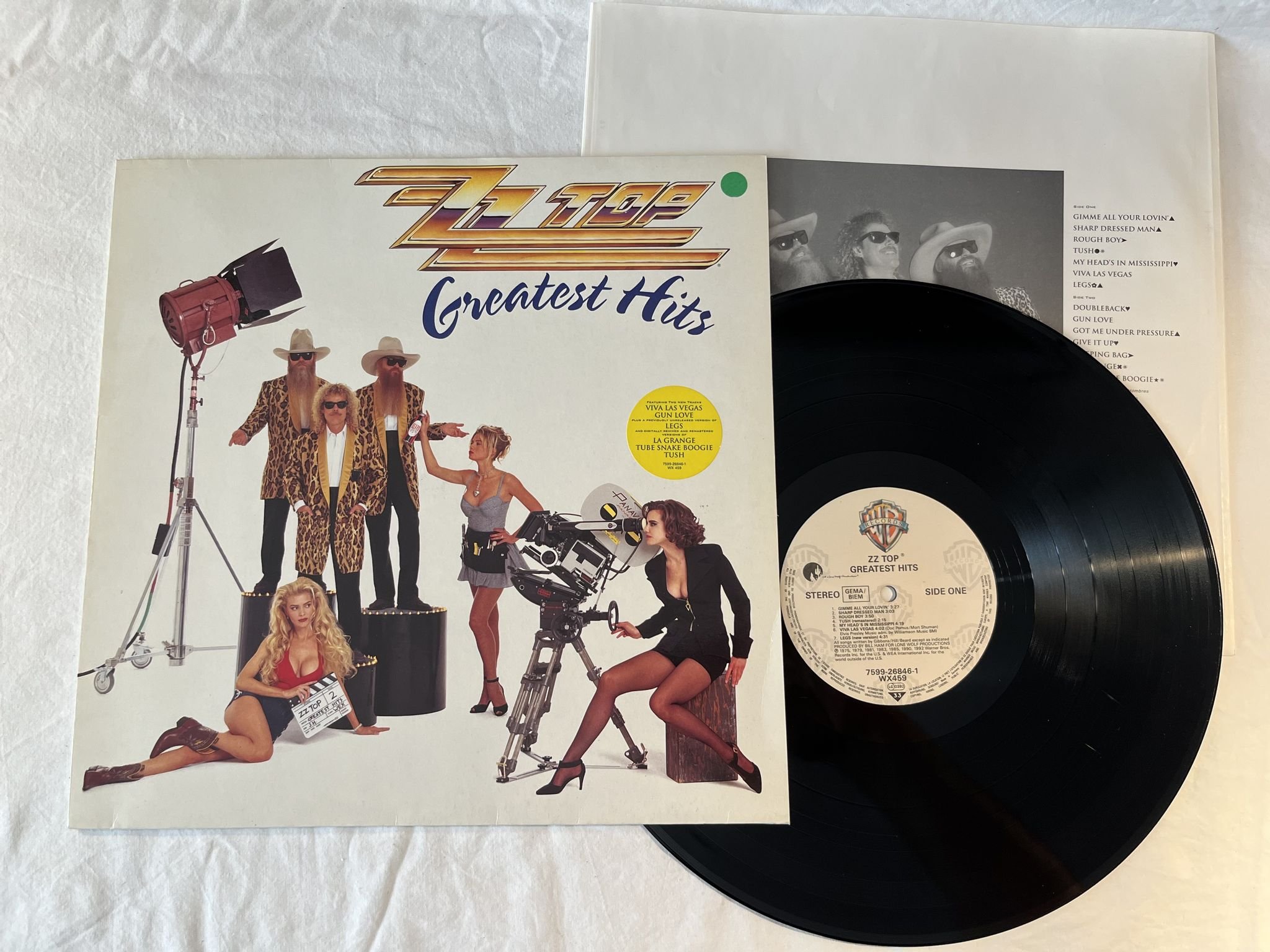 Omslagsbild för skivan ZZ TOP Greatest Hits LP -92 WARNER BROS 7599-26846-1