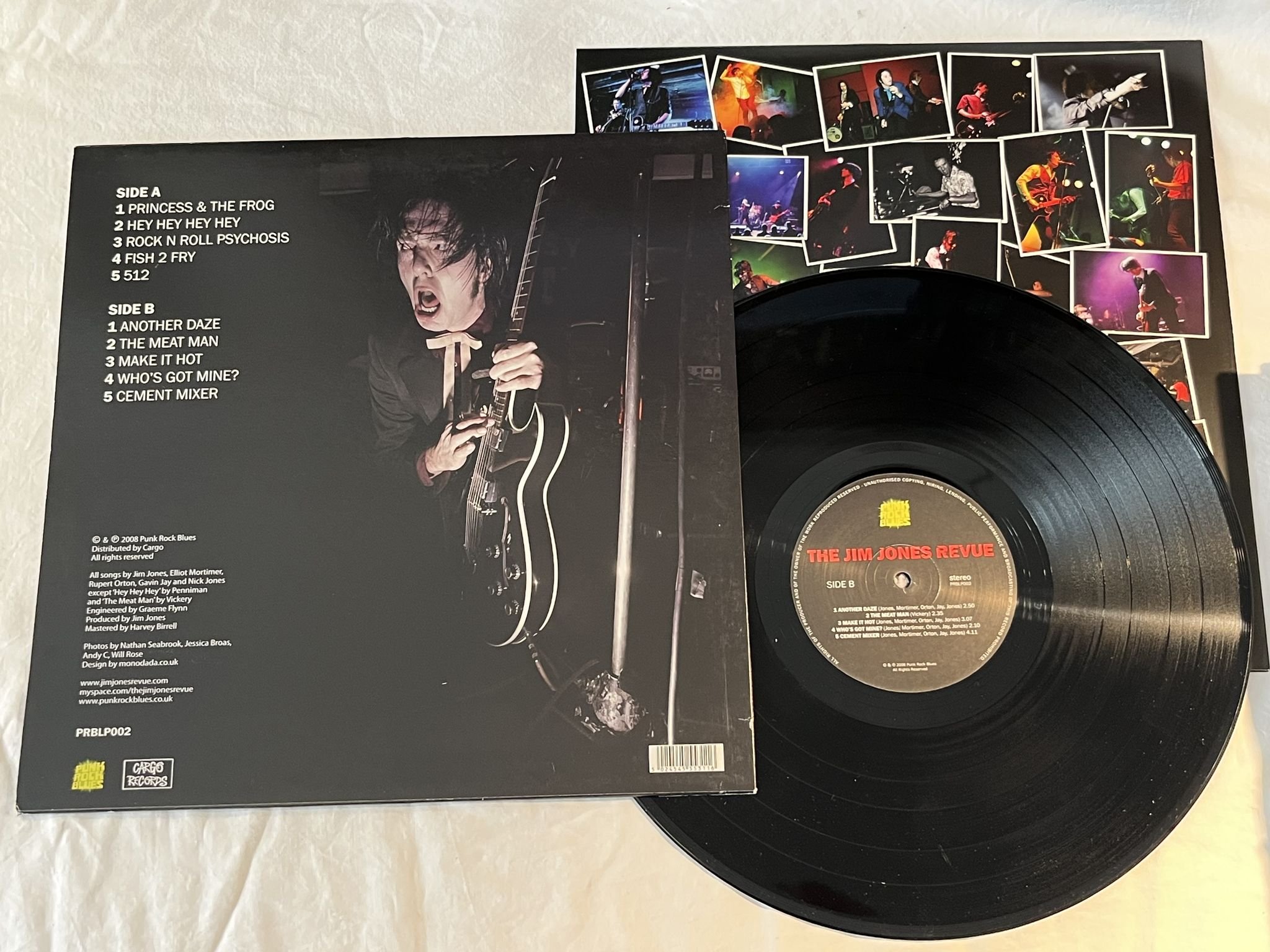 Omslagsbild för skivan THE JIM JONES REVUE s/t LP 2008 UK PUNK ROCK BLUES PRBLP002