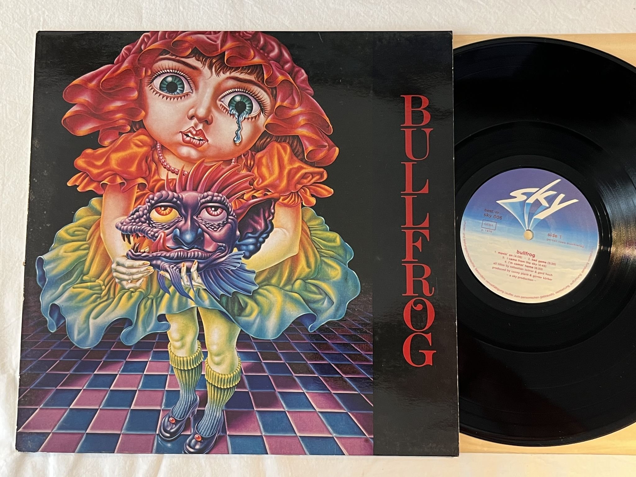 Omslagsbild för skivan BULLFROG s/t LP -76 Ger SKY RECORDS sky 006 ** KRAUTROCK **