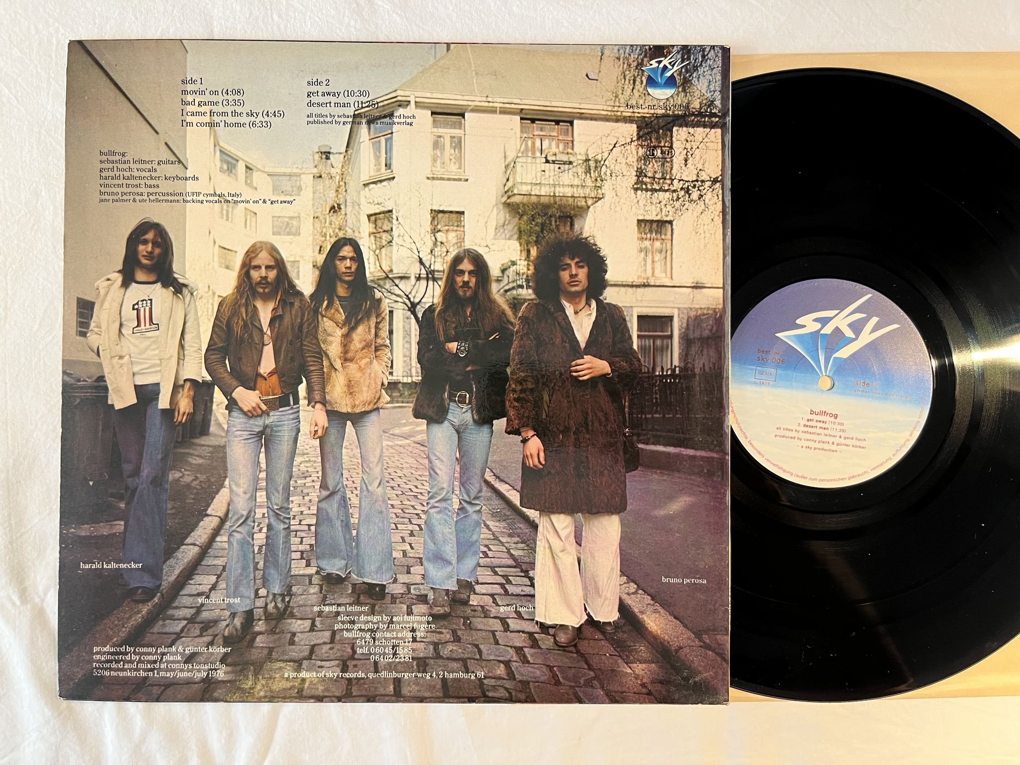 Omslagsbild för skivan BULLFROG s/t LP -76 Ger SKY RECORDS sky 006 ** KRAUTROCK **